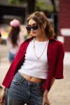 Casual Button-Down Top