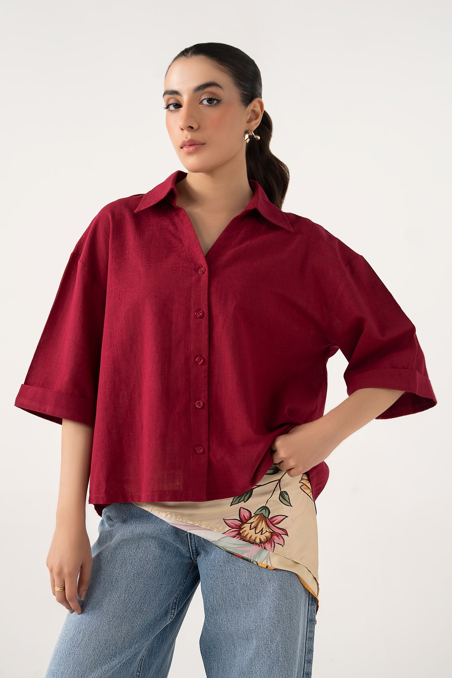 Casual Button-Down Top