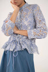 Schiffli Gathered Top