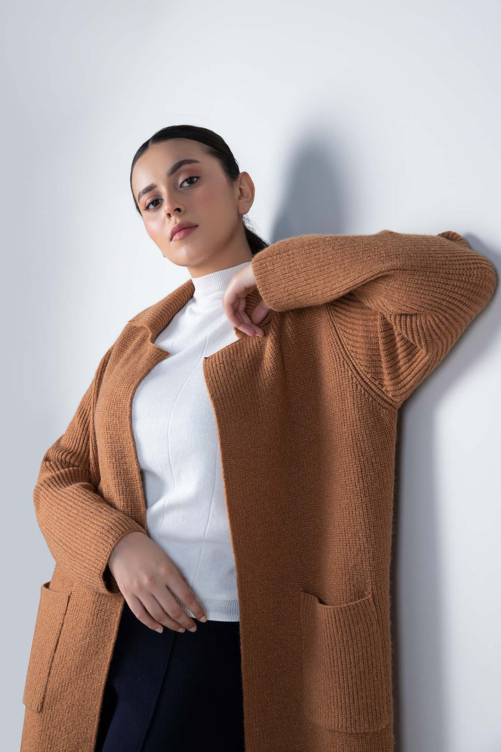 Long Lapel Cardigan | WEST-W24-11 All Sale WEST011-ESM-CML