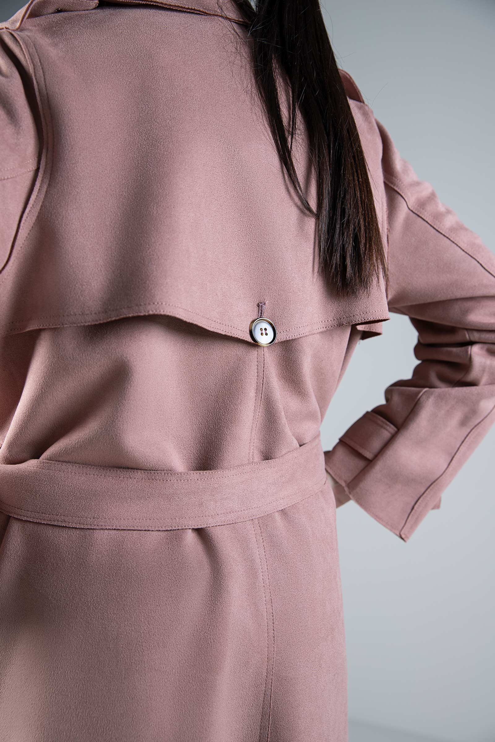 Suede Trench Coat