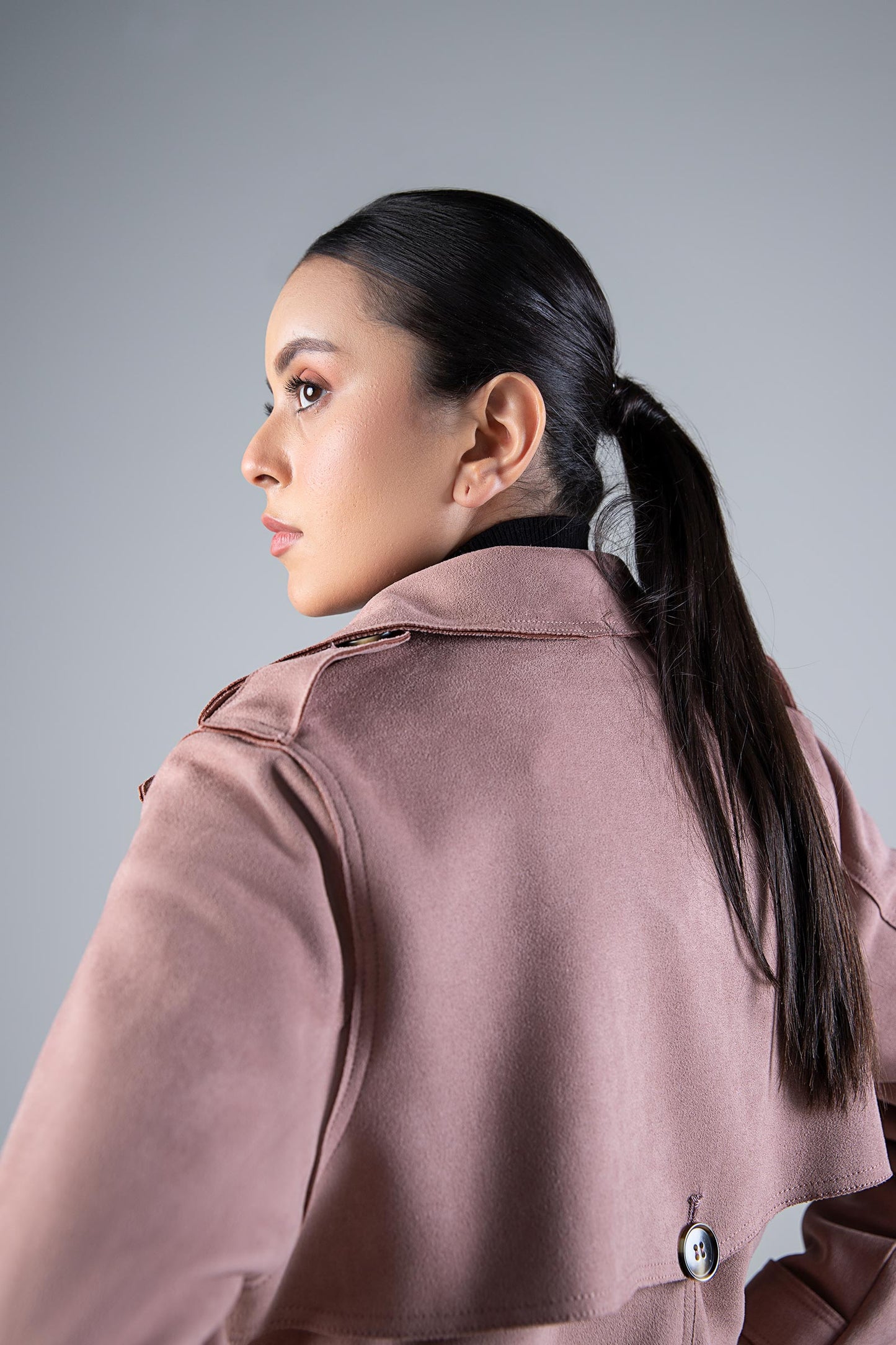 Suede Trench Coat