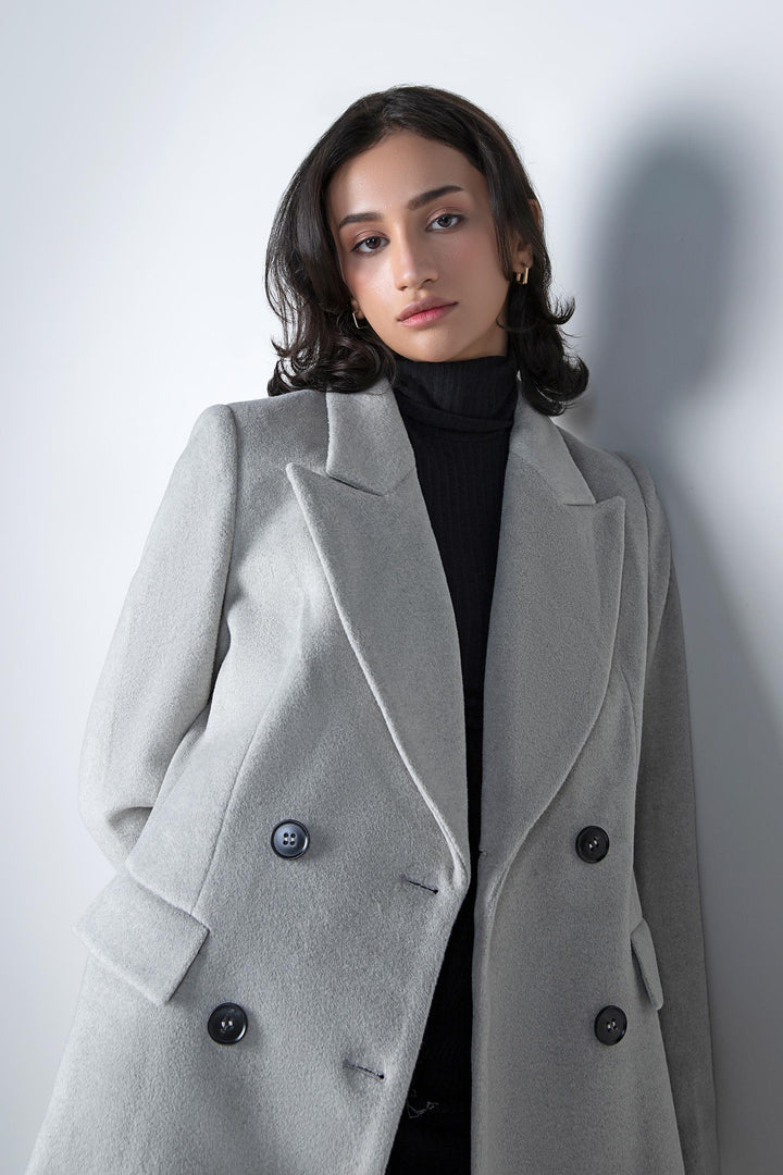 Classic Long Coat | WEST-W24-36A All Sale WEST36A-ESM-GRY