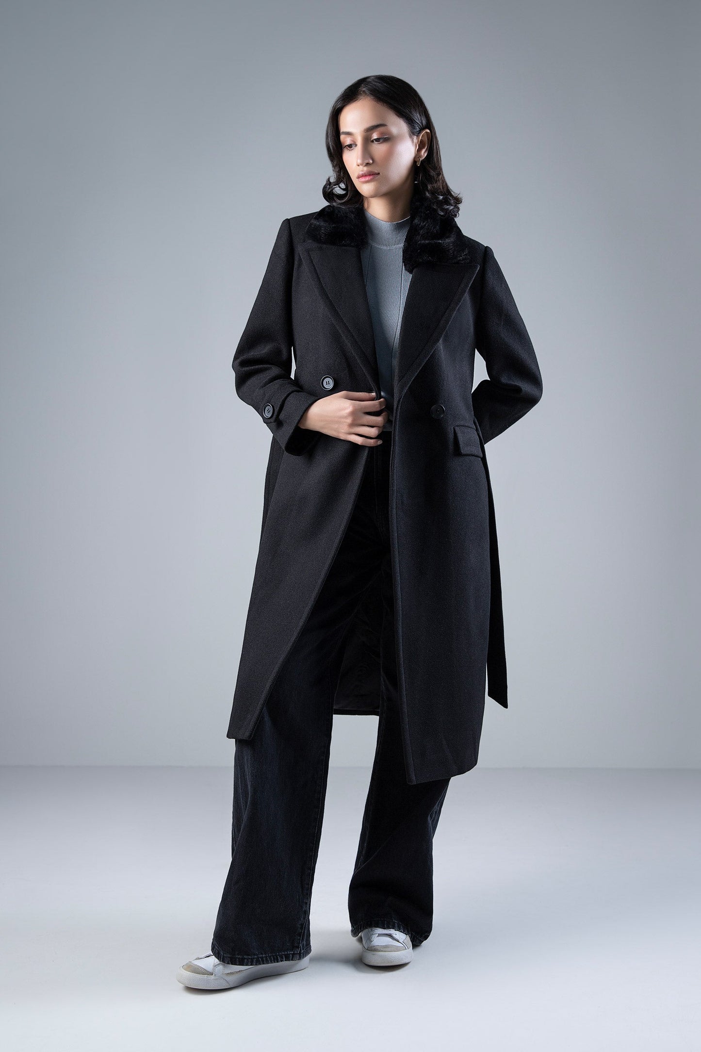 Fur Collar Coat