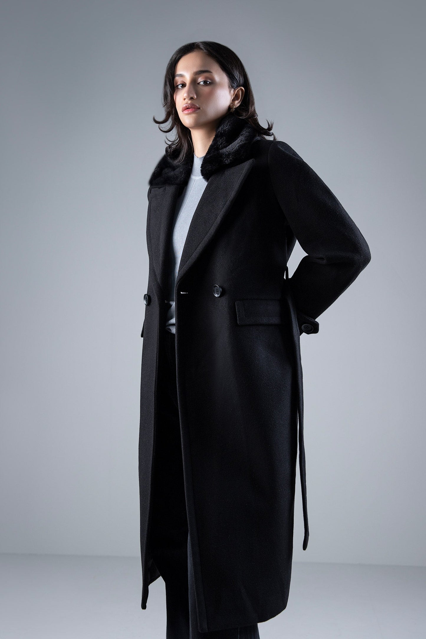 Fur Collar Coat