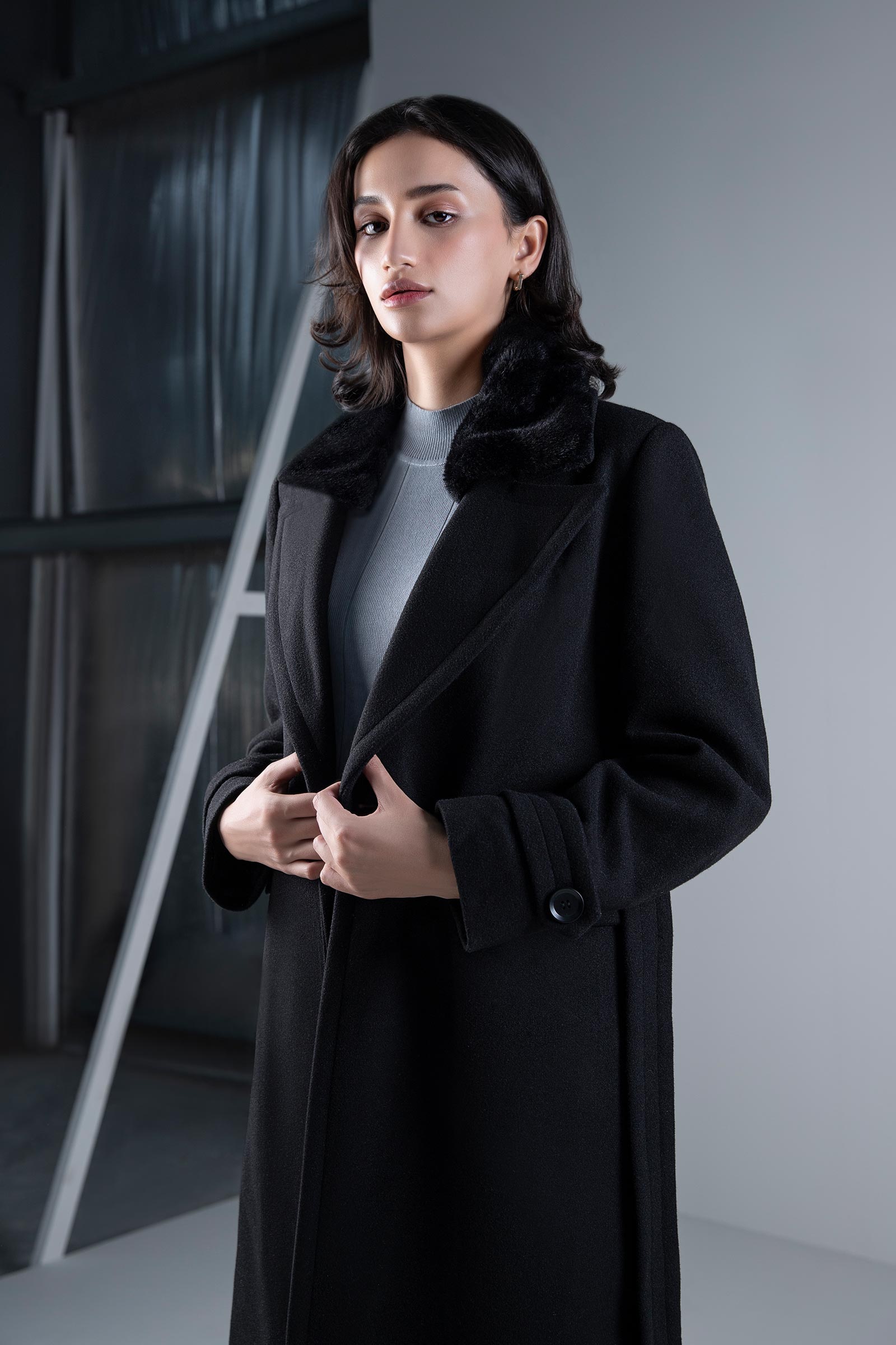 Fur Collar Coat