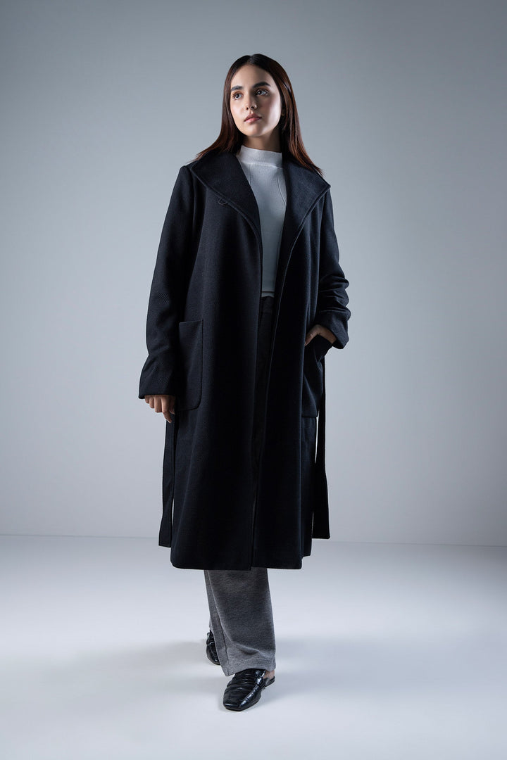 High Collar Coat | WEST-W24-40A All Sale WEST40A-ESM-BLK