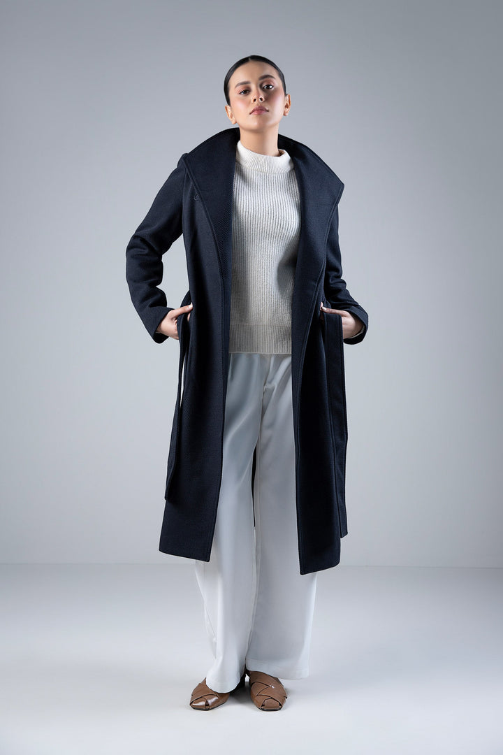 High Collar Coat | WEST-W24-40B All Sale WEST40B-ESM-NVY