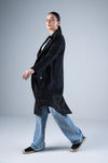 Suede Double Breasted Coat