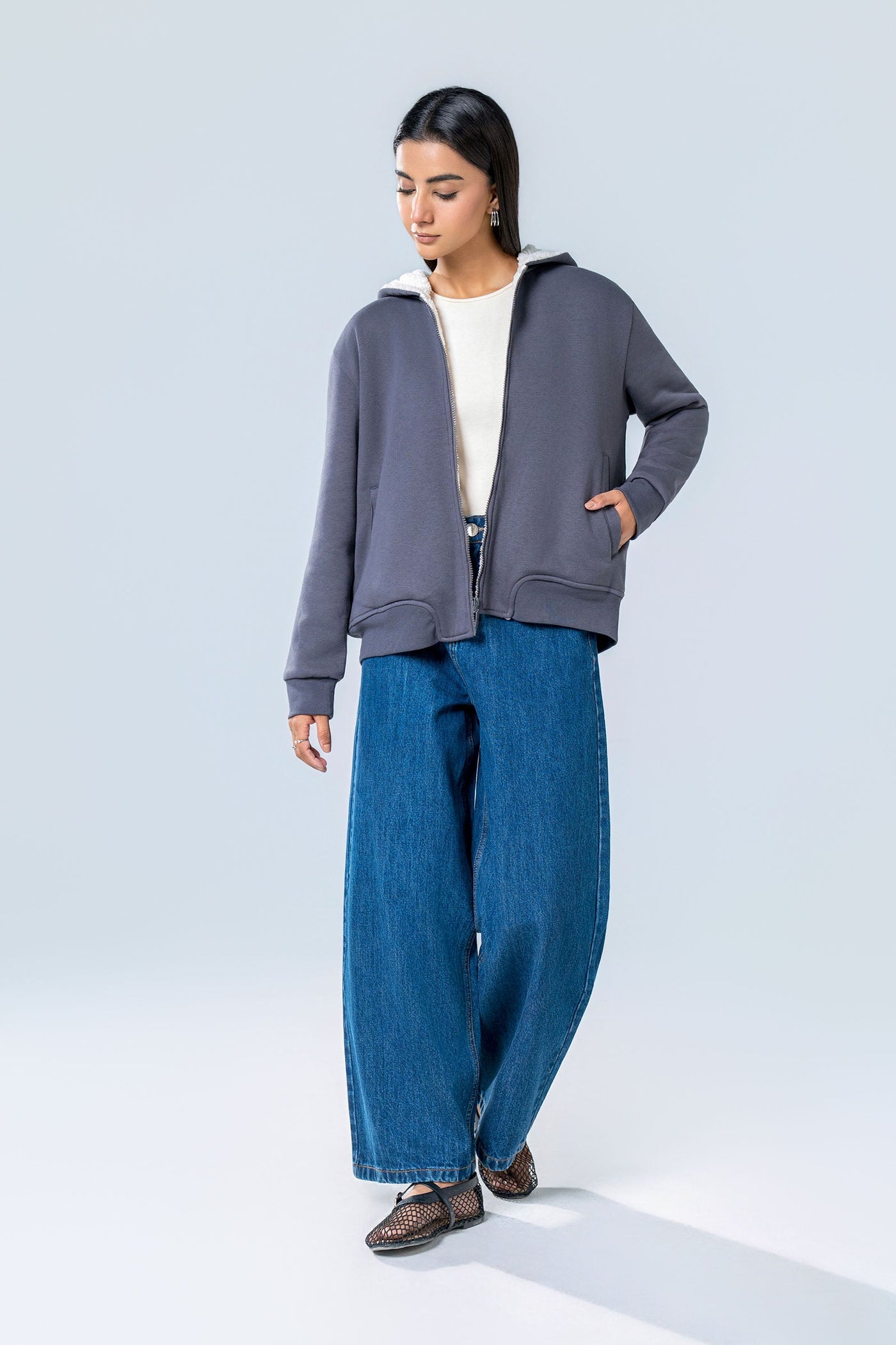 Sherpa Zipped Hoodie