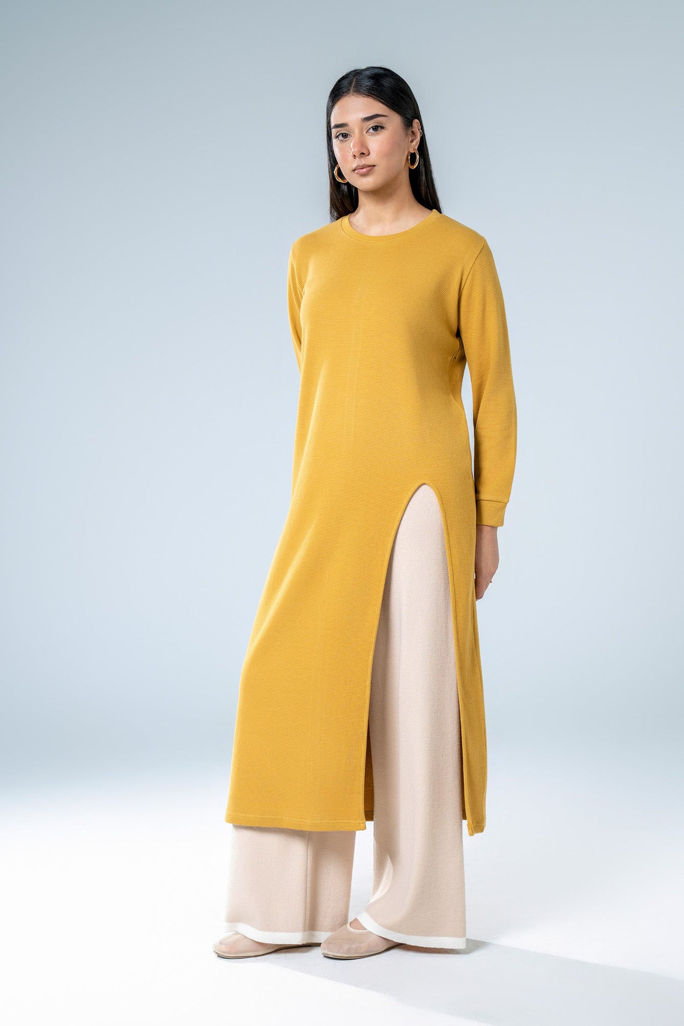 Relaxed Waffle Knit Dress