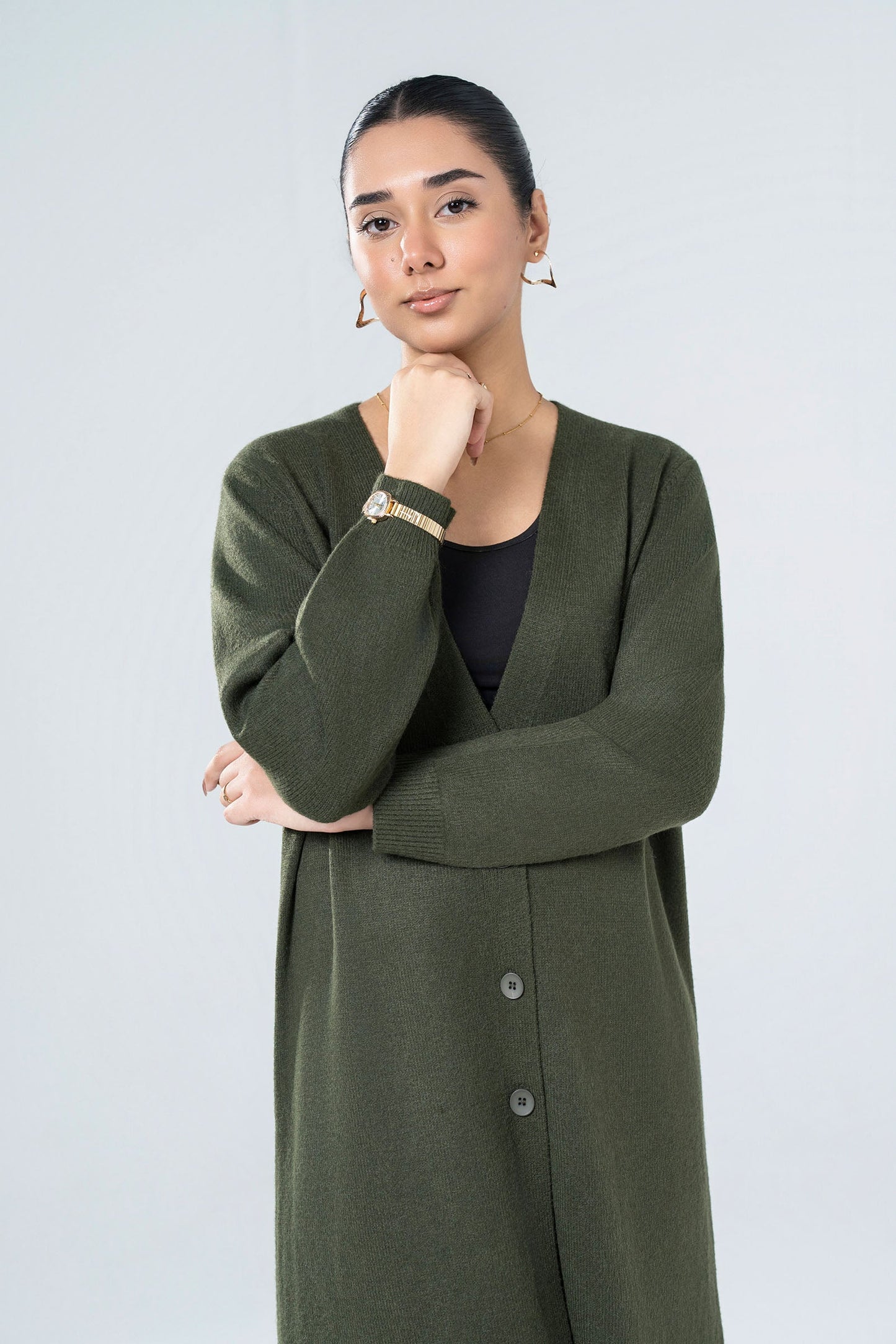 Oversized Button-Down Cardigan