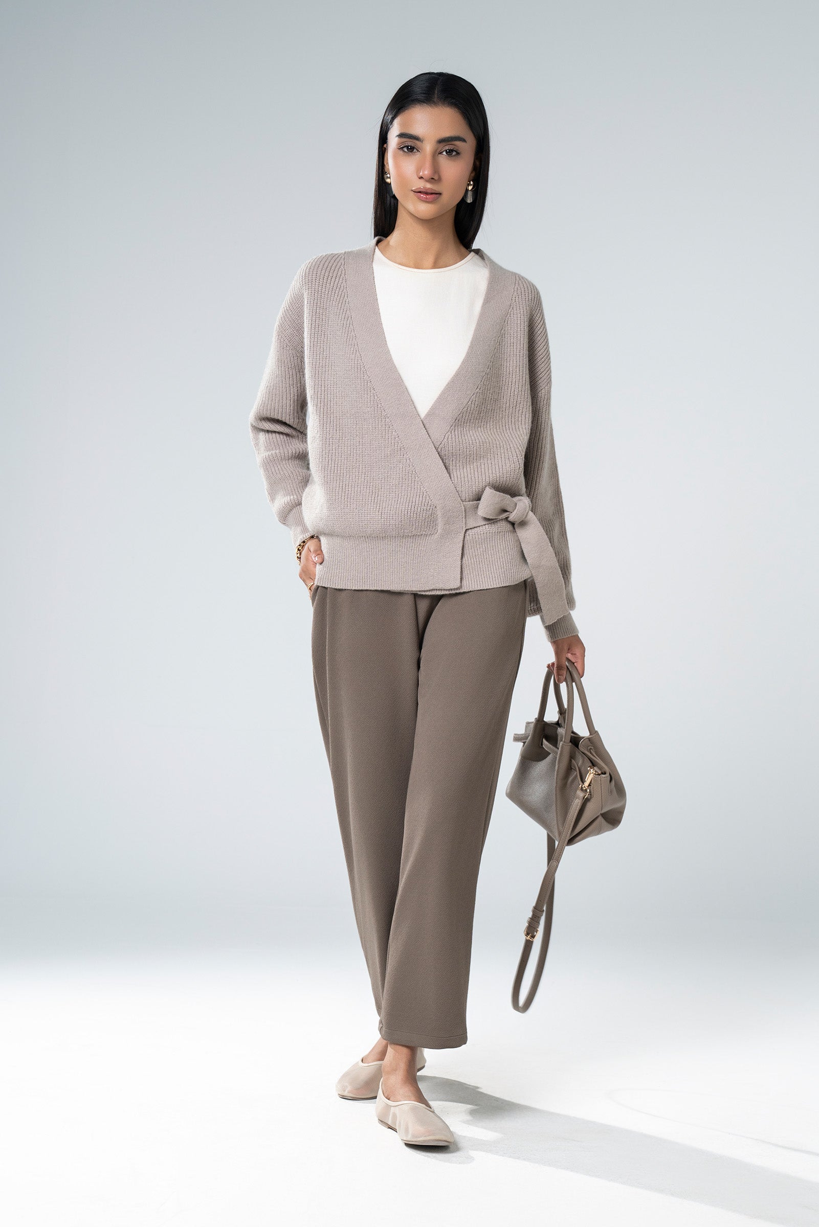 Knit Wrap-Around Sweater