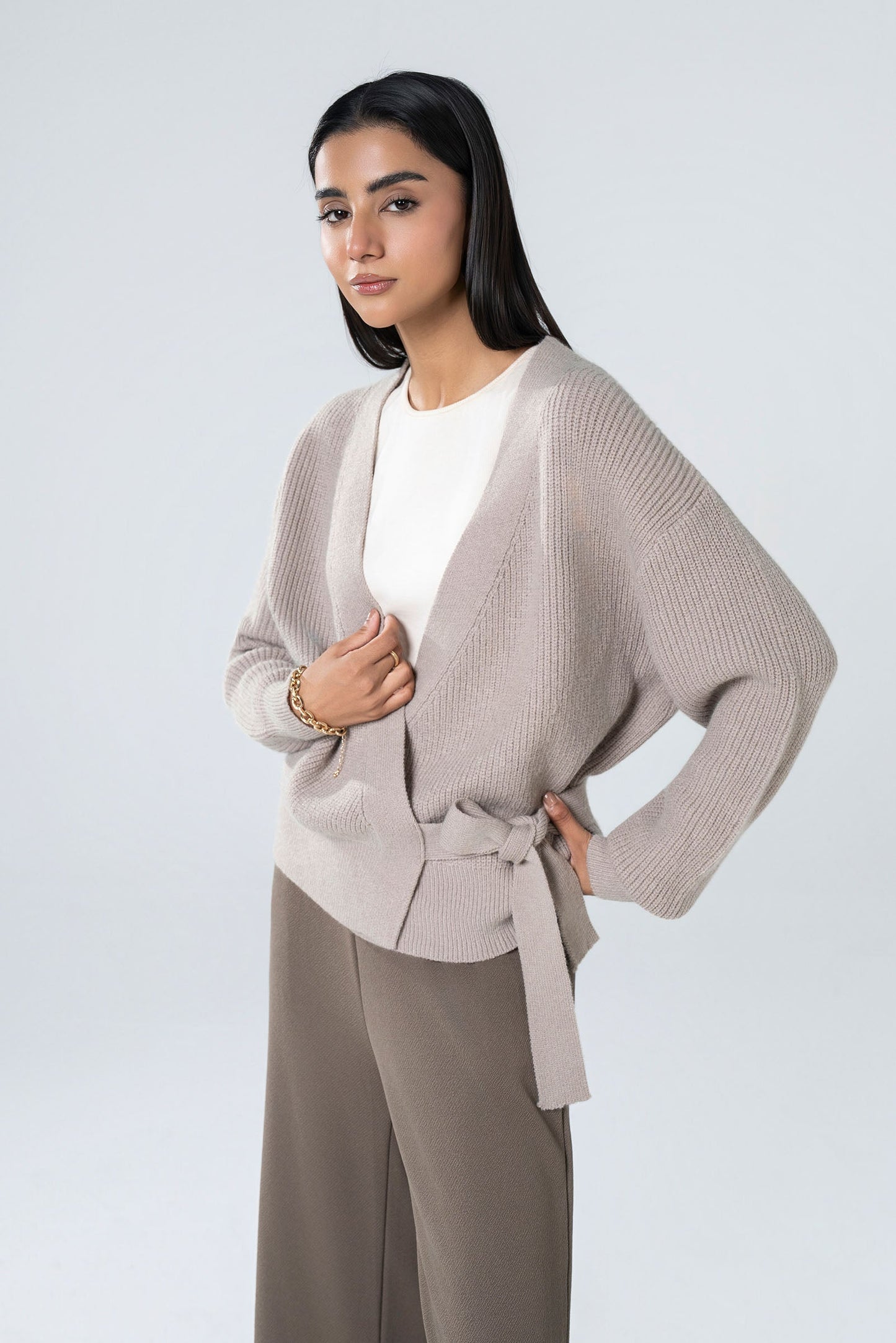 Knit Wrap-Around Sweater