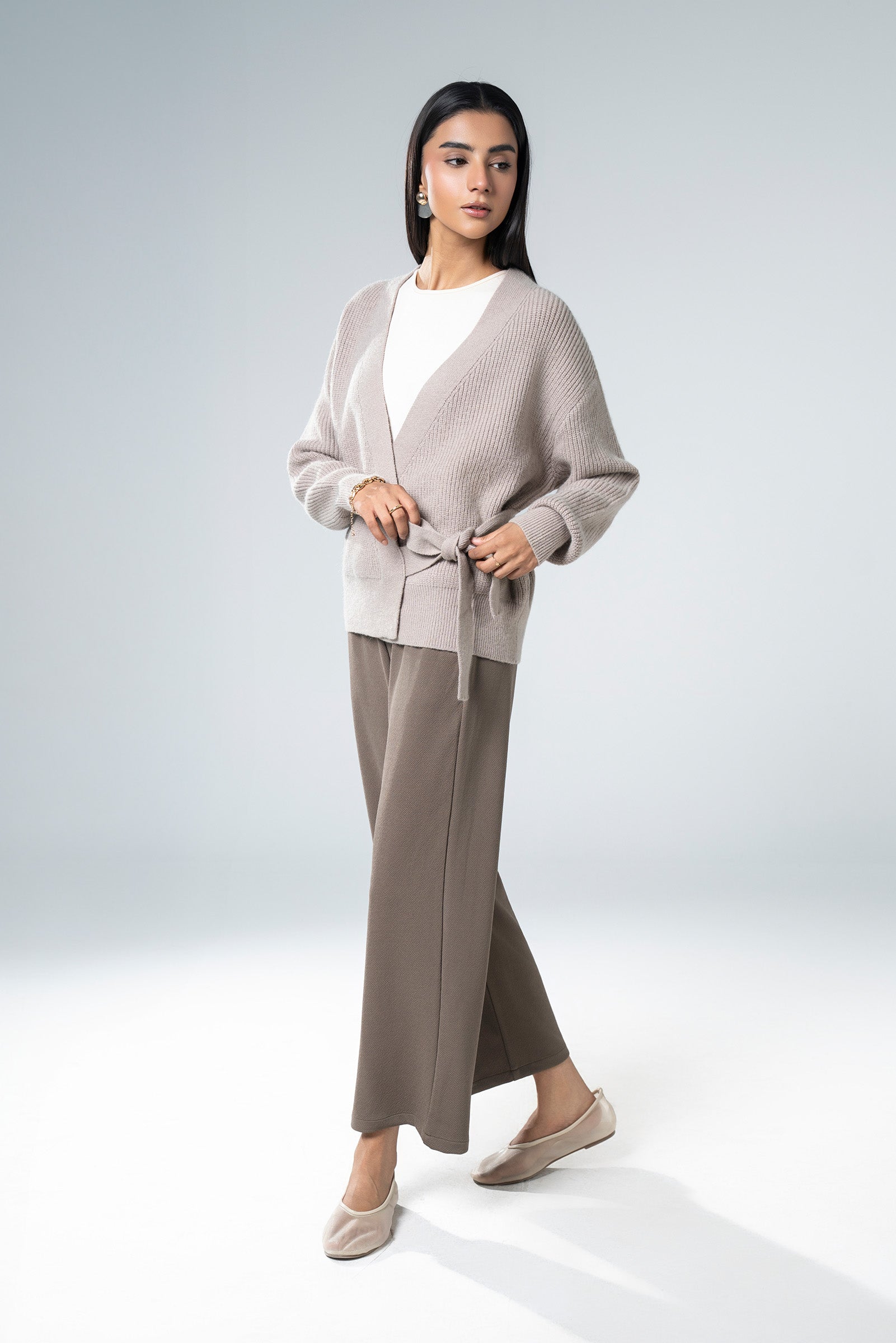 Knit Wrap-Around Sweater