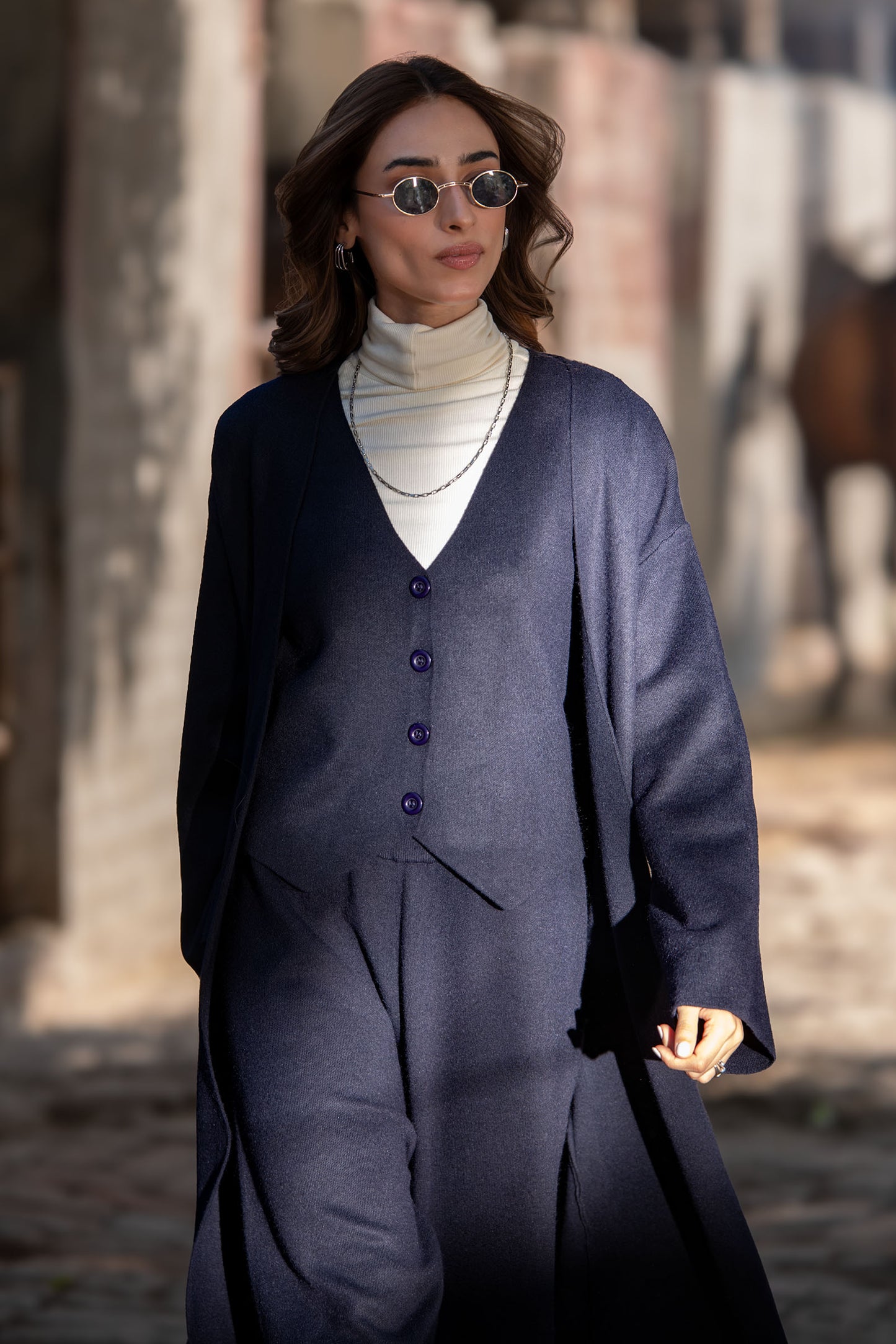 Knitted Cardigan Set