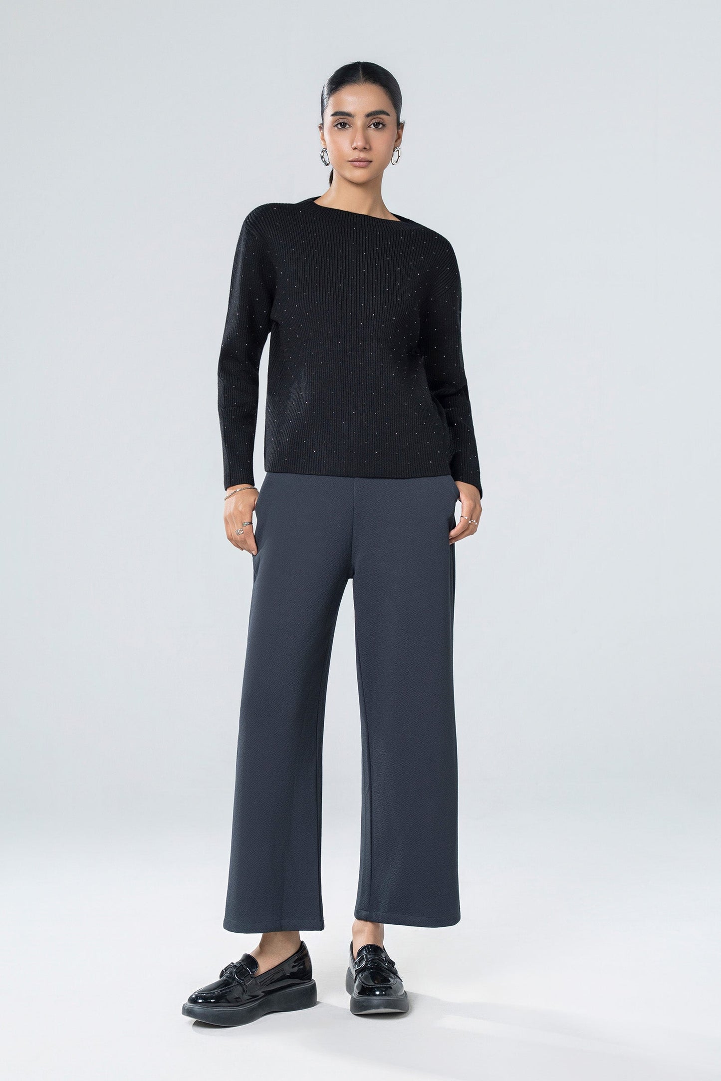 Embellished Knit Sweater