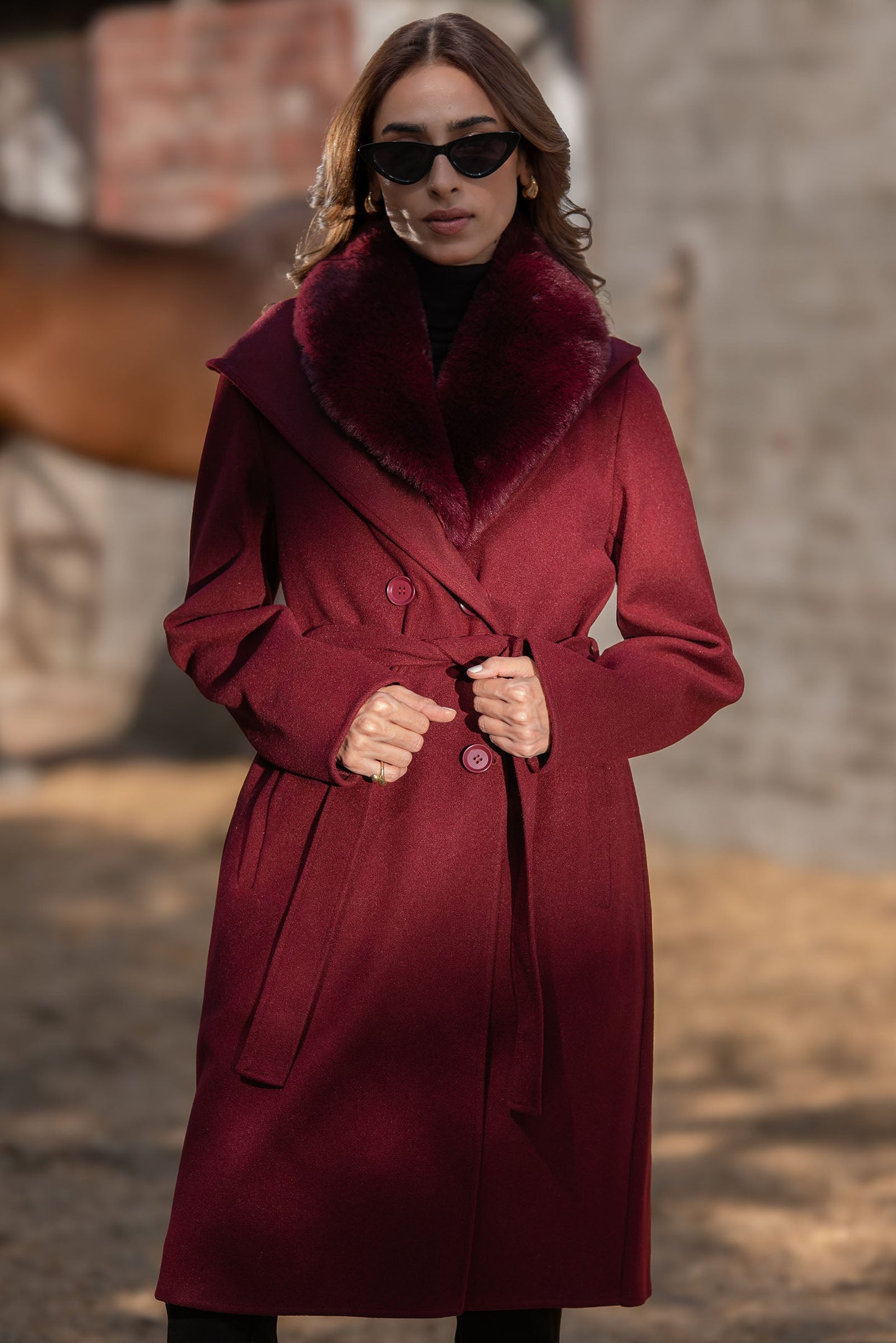 Wool Hooded Coat