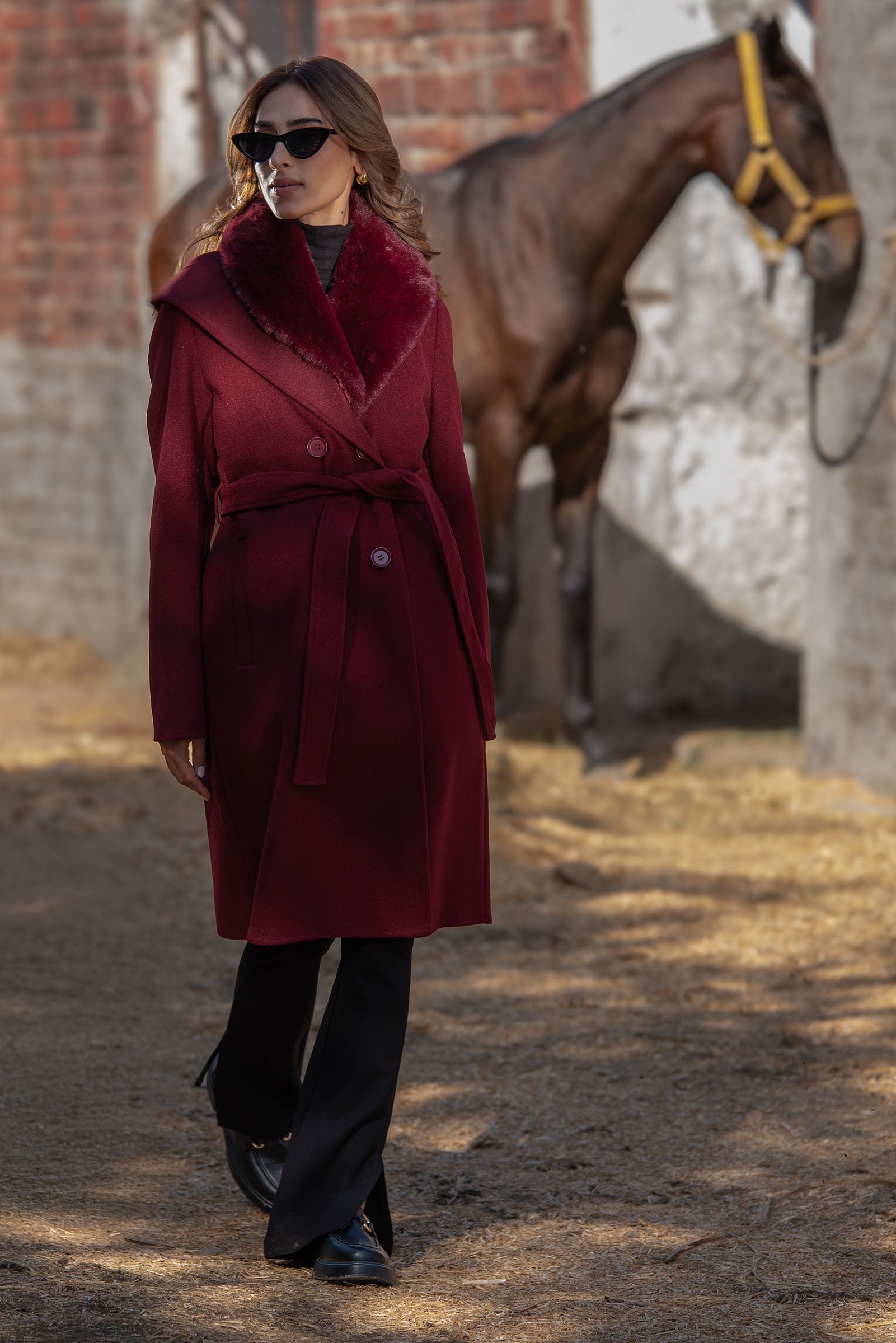 Wool Hooded Coat