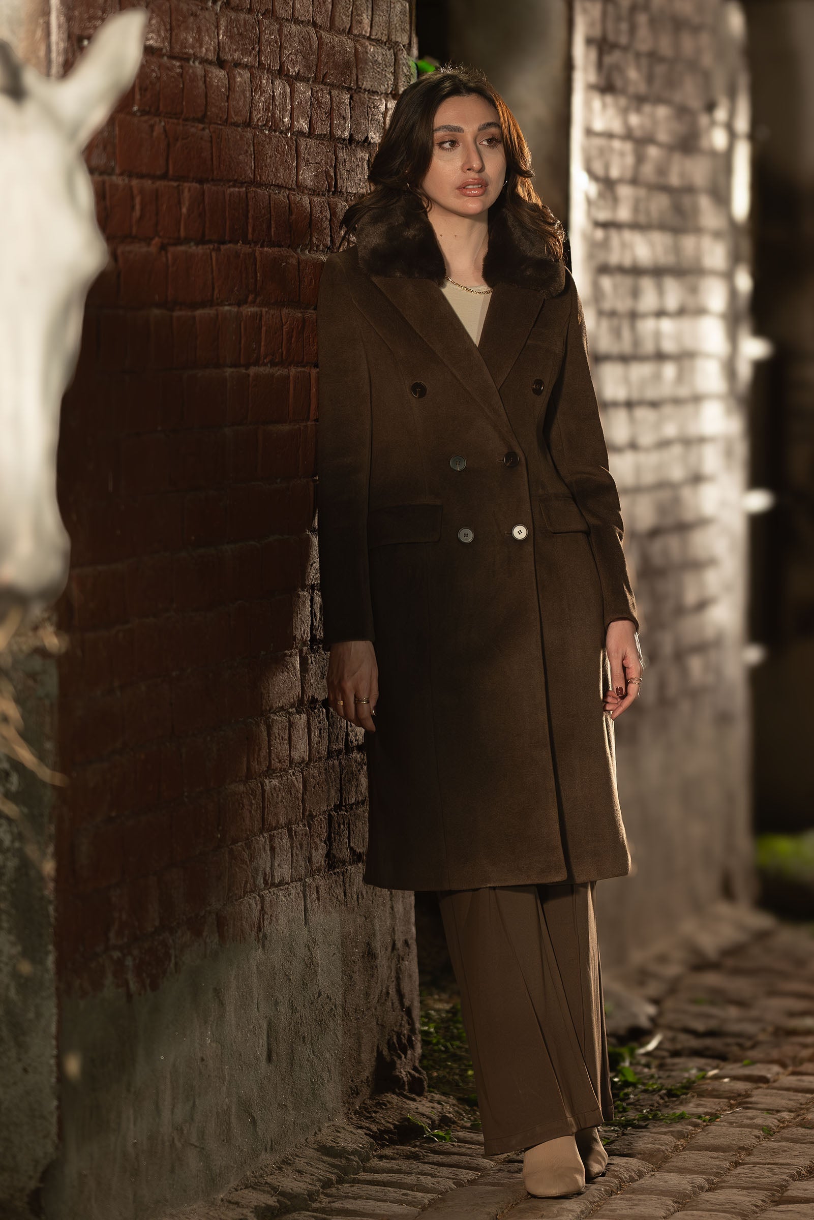 Buttoned Wool Coat