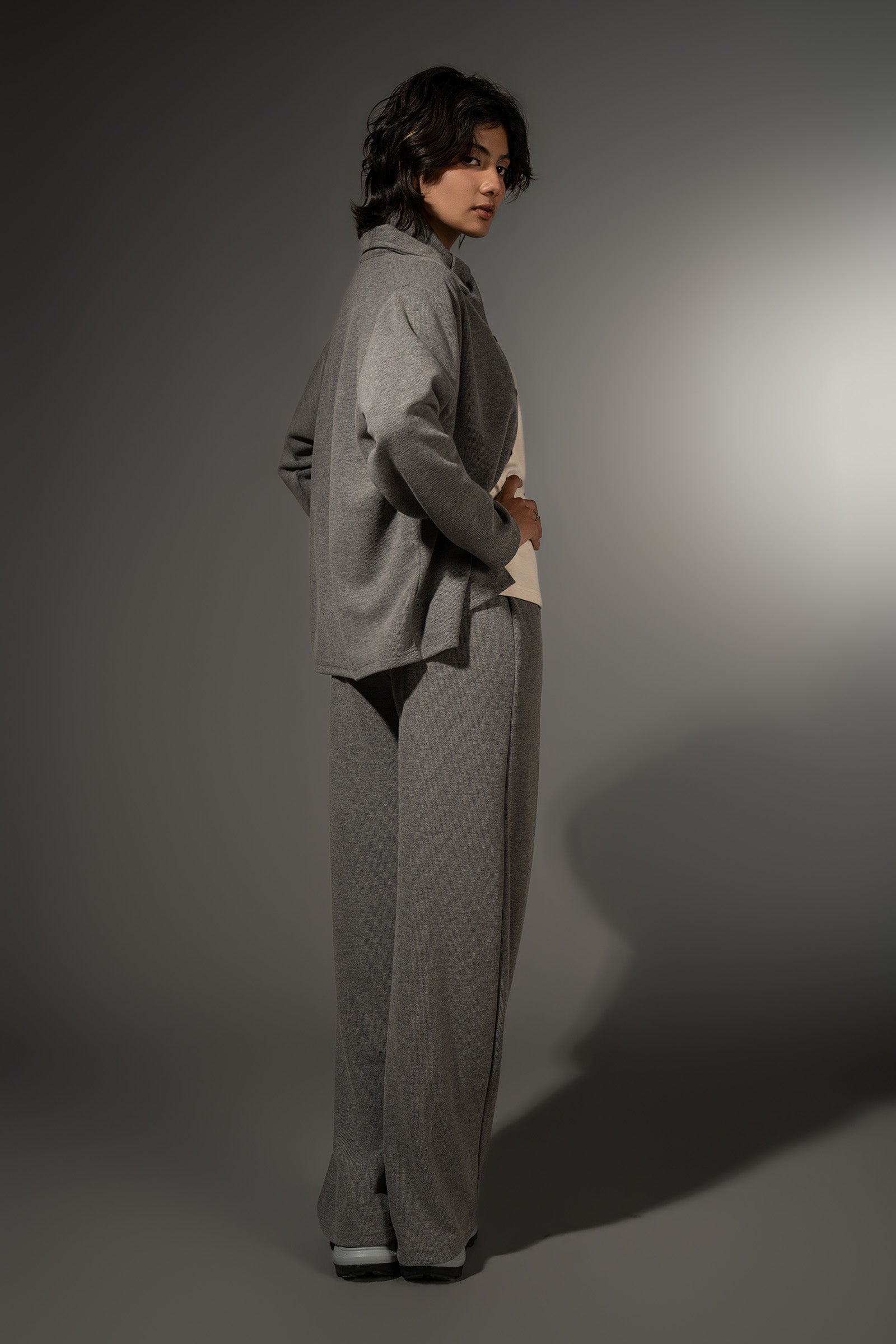 Textured Button-Down Set