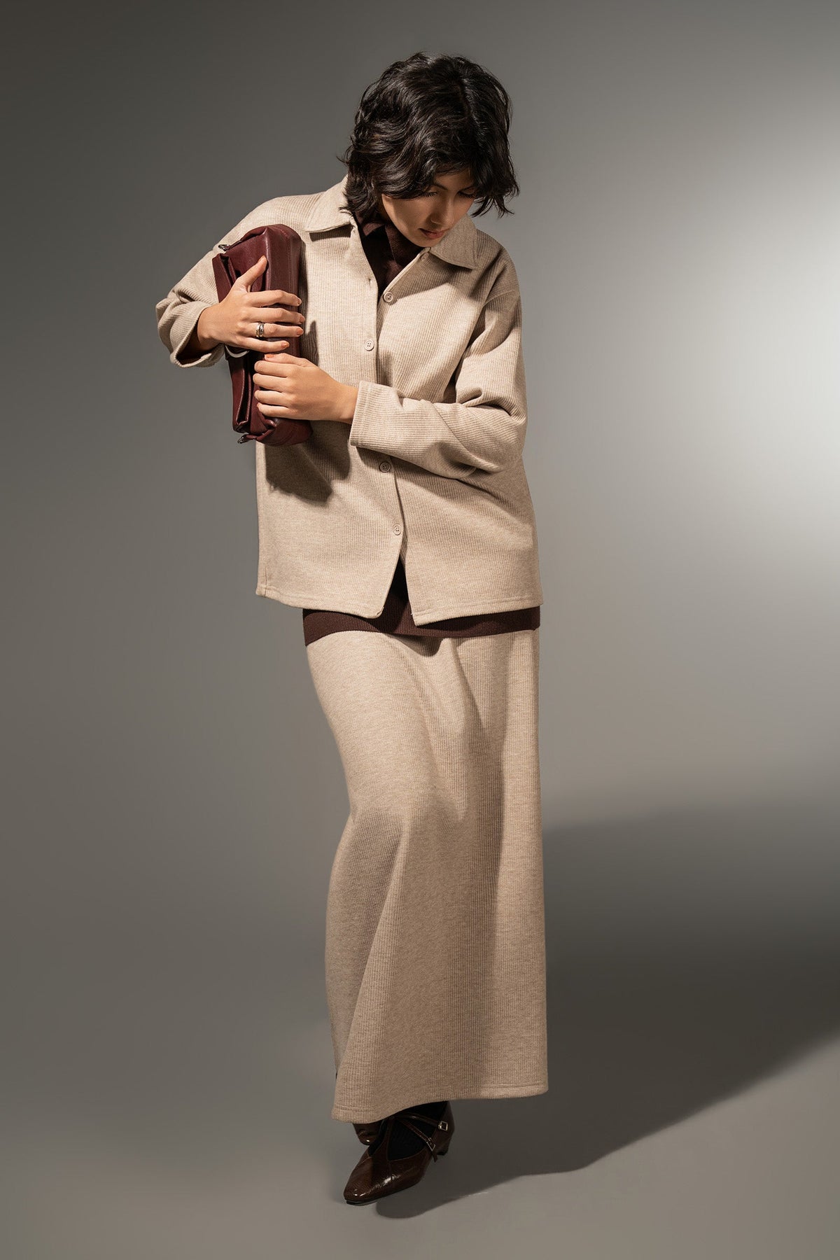 Knitted Skirt Set