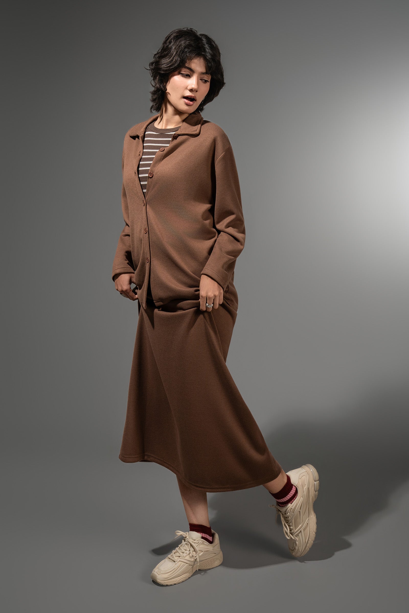 Knitted Skirt Set