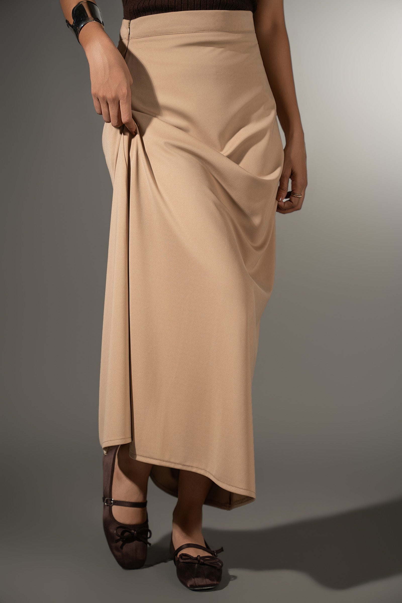 Flared Woven Skirt
