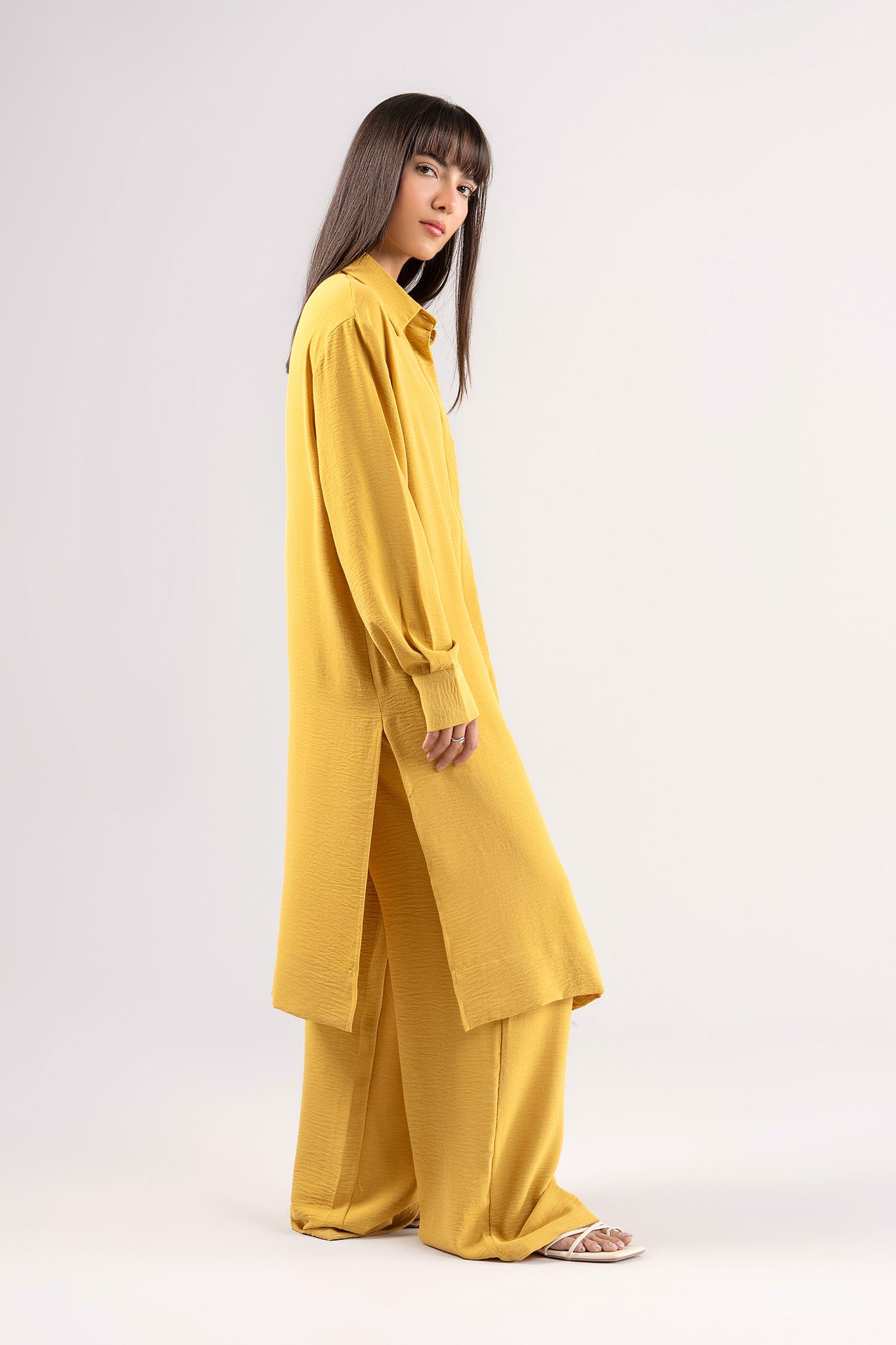 Long Button Down Co-Ord Set | WEST-S25-16A