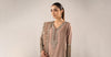 3 Piece Embroidered Raw Silk Suit