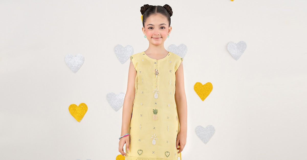 2 Piece Embroidered Organza Suit
