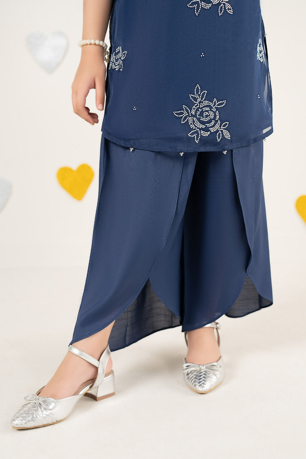 3 Piece Embroidered Organza Suit