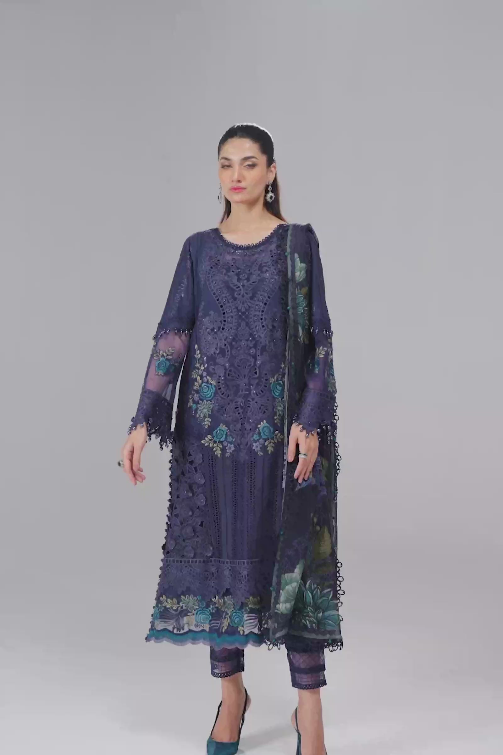 Video preview - 3 Piece - Unstitched Suit | EID LAWN-24-09