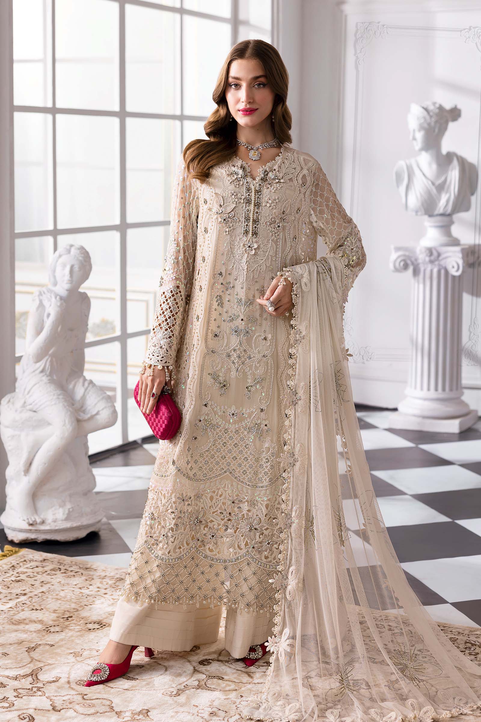 Video preview - 3 Piece Unstitched Embroidered Chiffon Suit | BD-3007