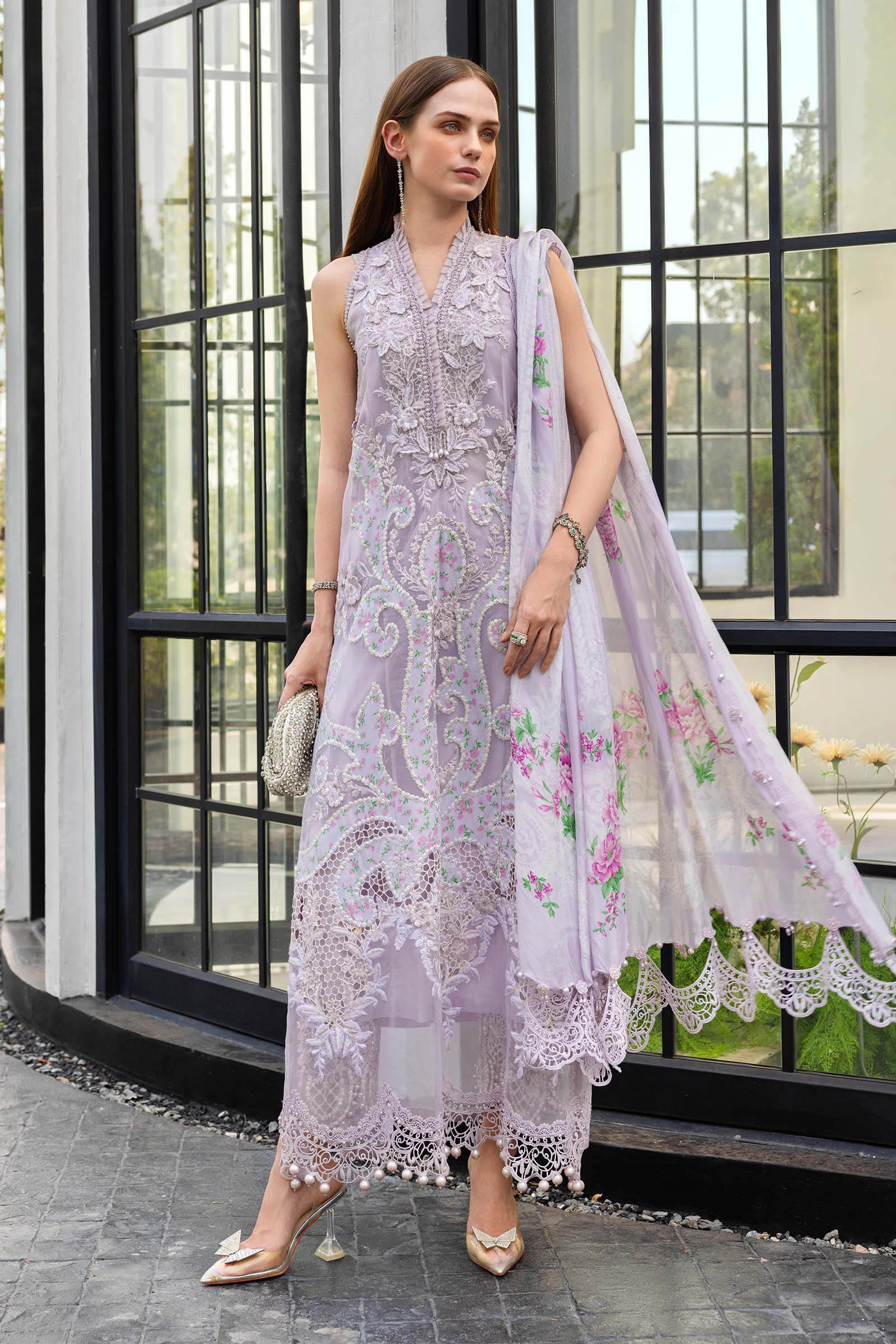 Video preview - 3 Piece Unstitched Embroidered Lawn Suit
