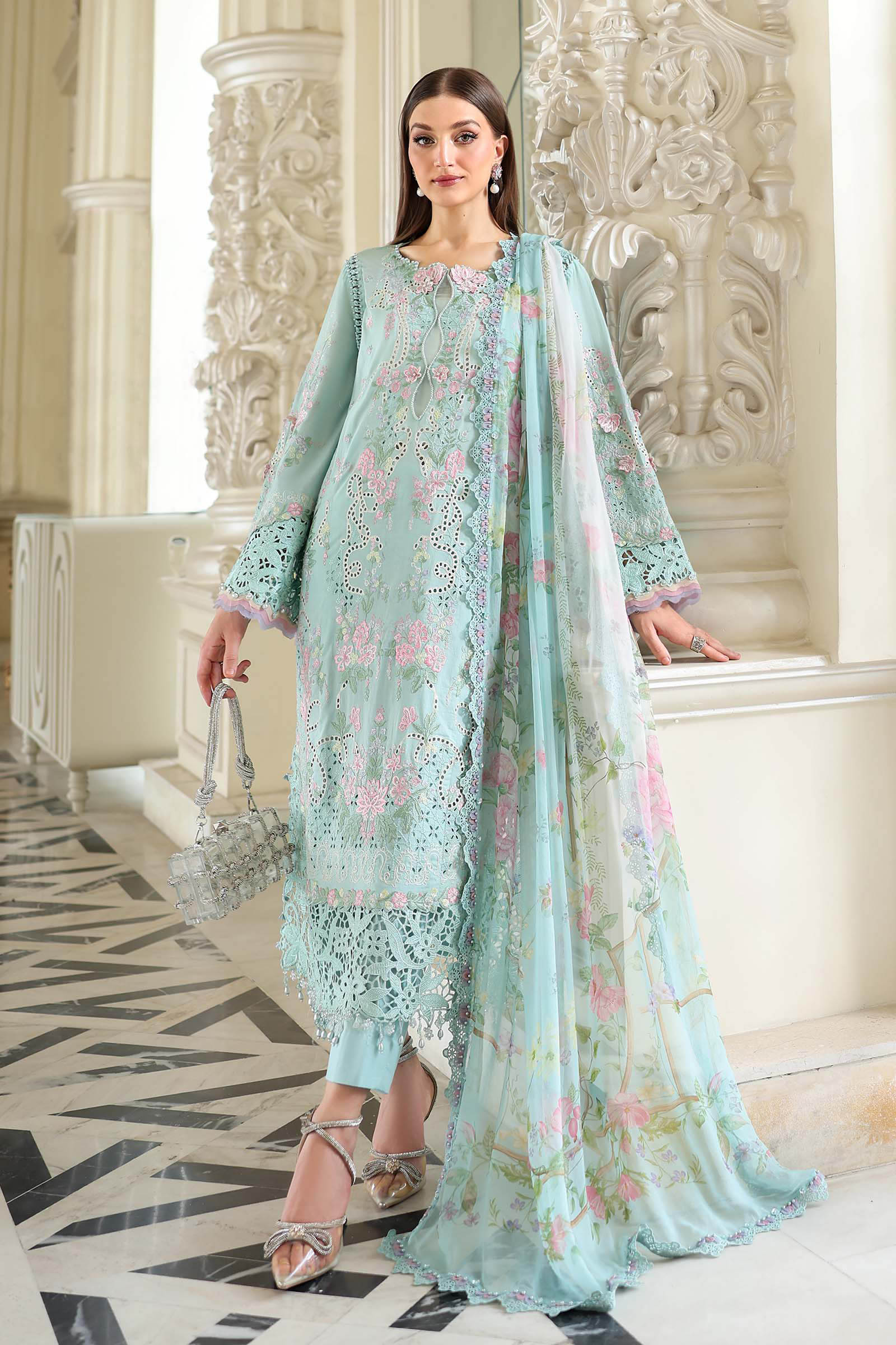 Video preview - 3 Piece Unstitched Embroidered Lawn Suit