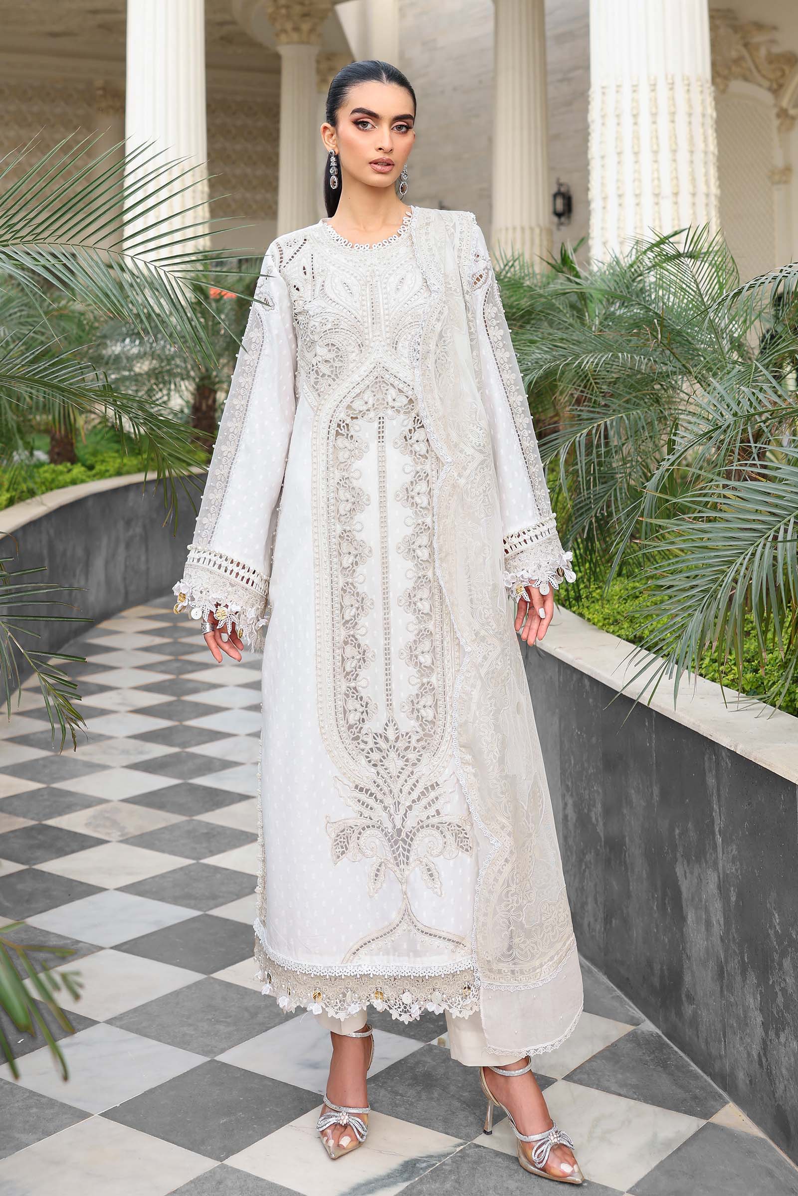 Video preview - 3 Piece Unstitched Embroidered Jacquard Lawn Suit