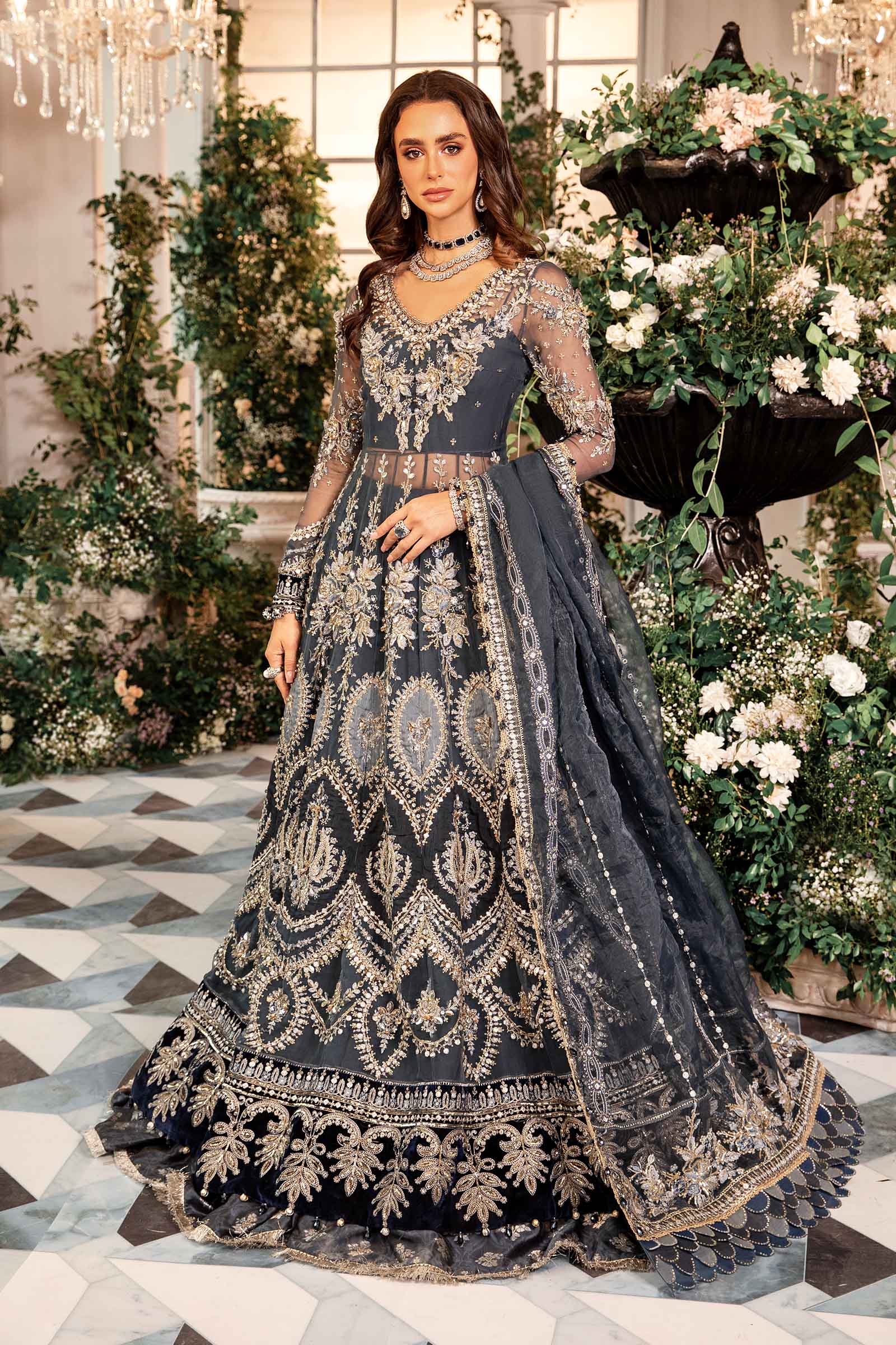 Video preview - 3 Piece Unstitched Embroidered Organza Suit | BD-2901