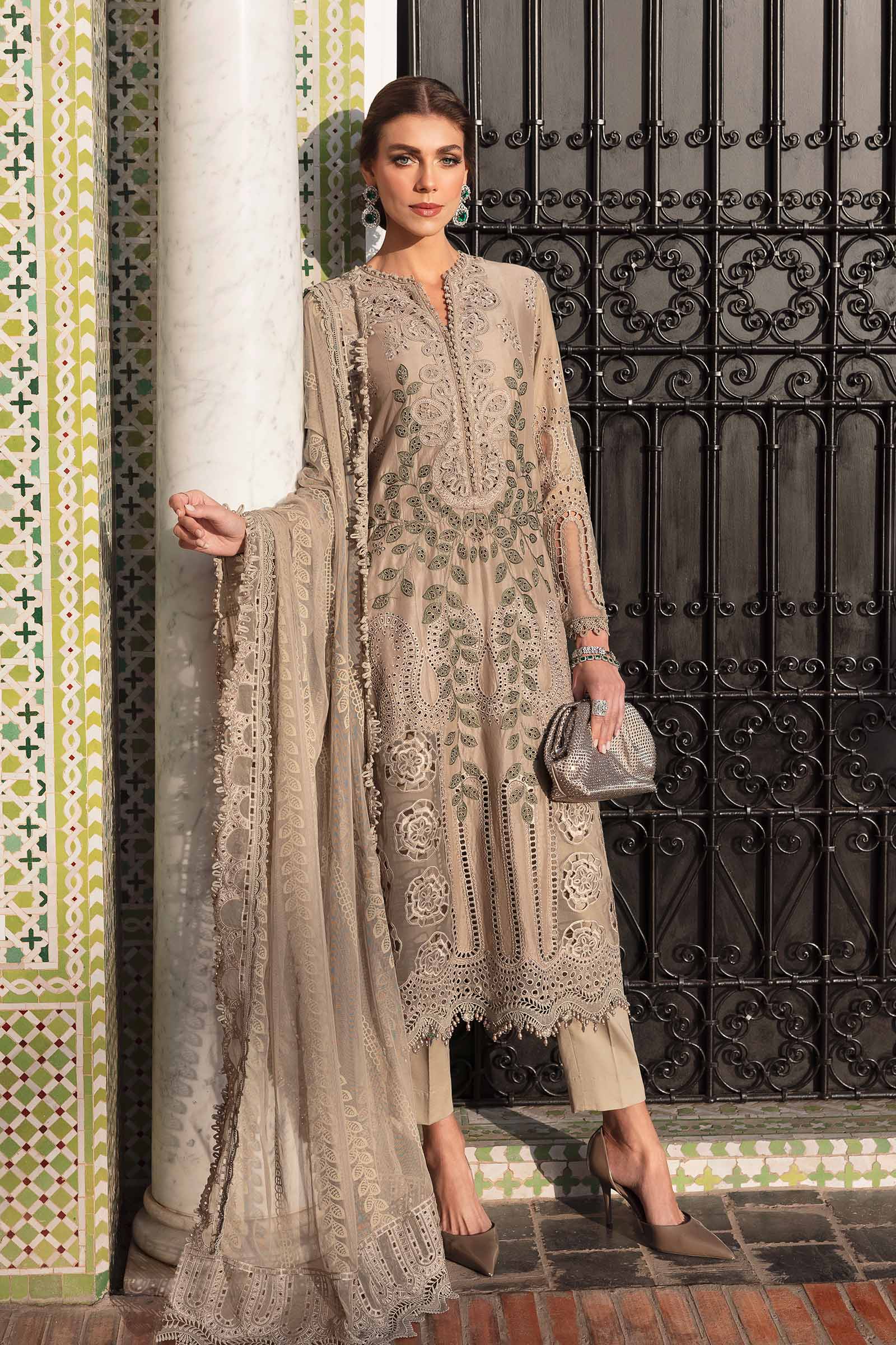 Video preview - 3 Piece Unstitched Embroidered Lawn Suit | D-2503-A