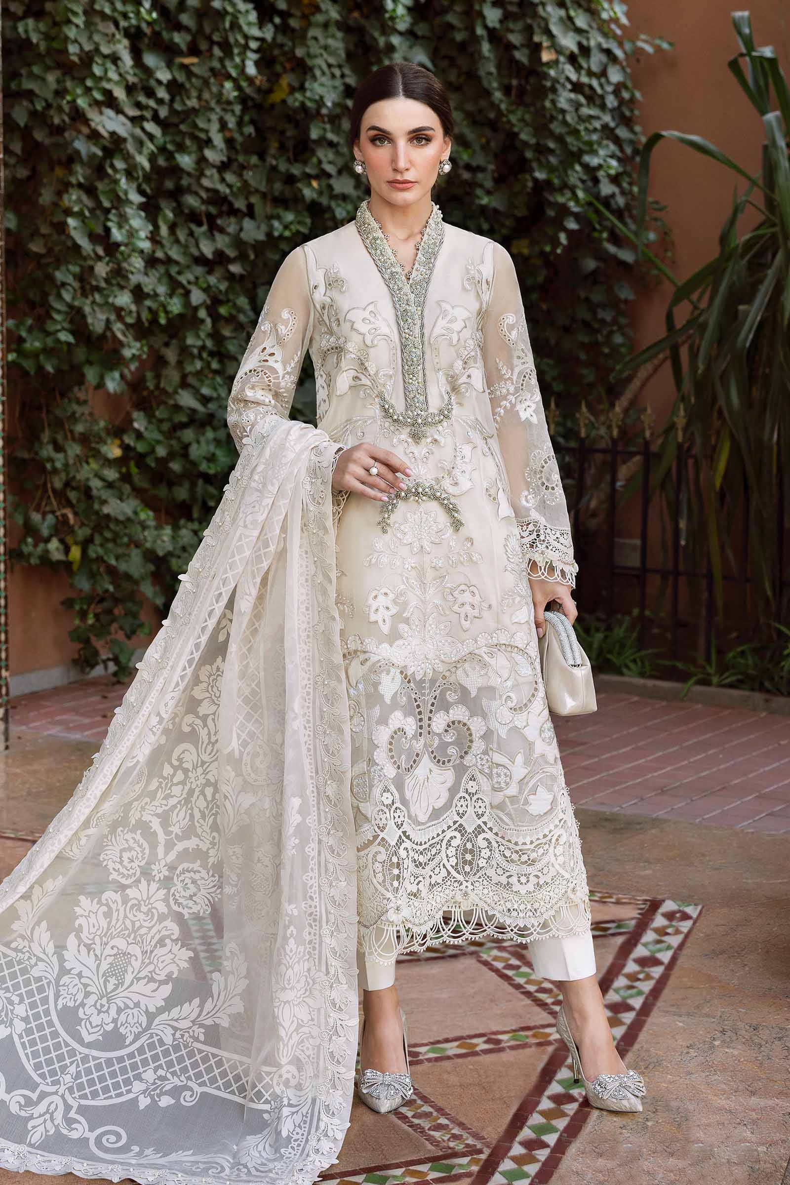 Video preview - 3 Piece Unstitched Embroidered Organza Suit | D-2506-A