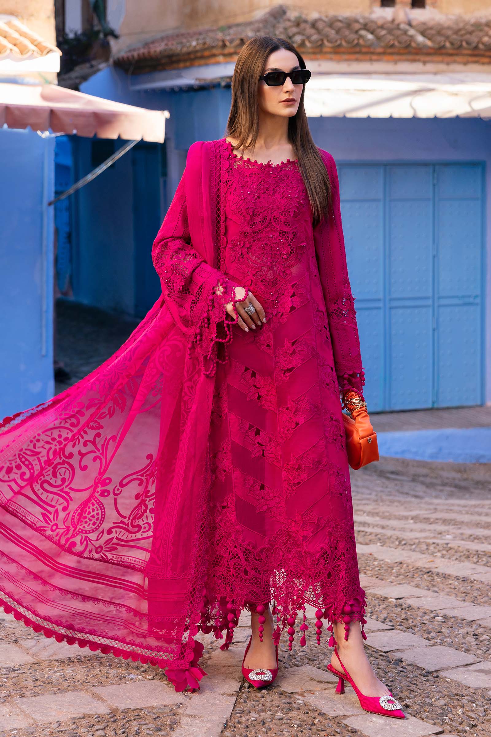 Video preview - 3 Piece Unstitched Embroidered Lawn Suit | D-2508-A