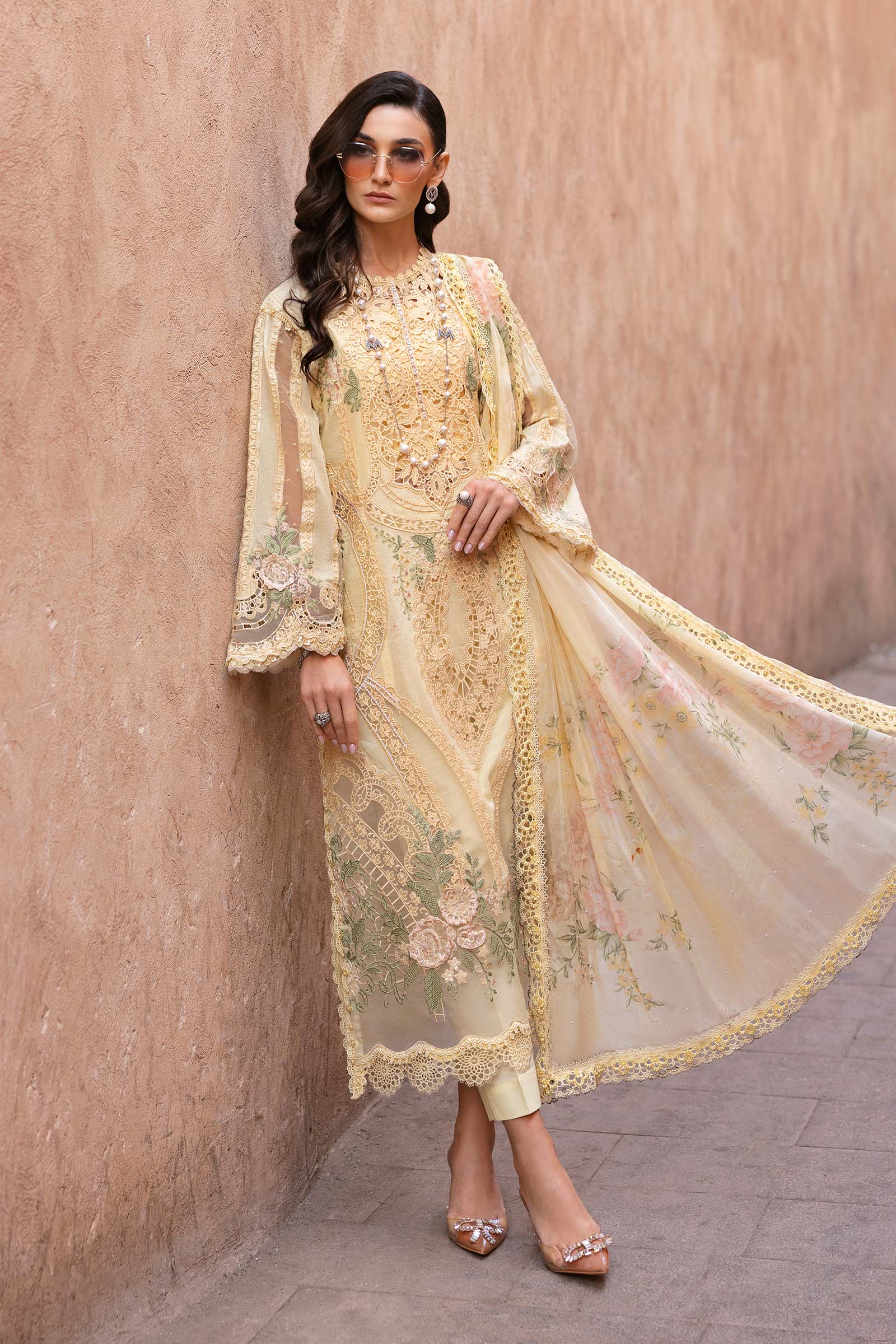 Video preview - 3 Piece Unstitched Embroidered Organza Suit | D-2509-A