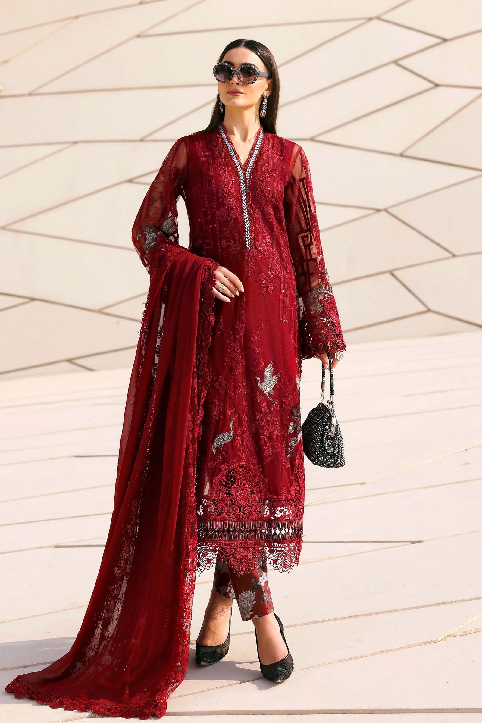 Video preview - 3 Piece Unstitched Embroidered Net Suit
