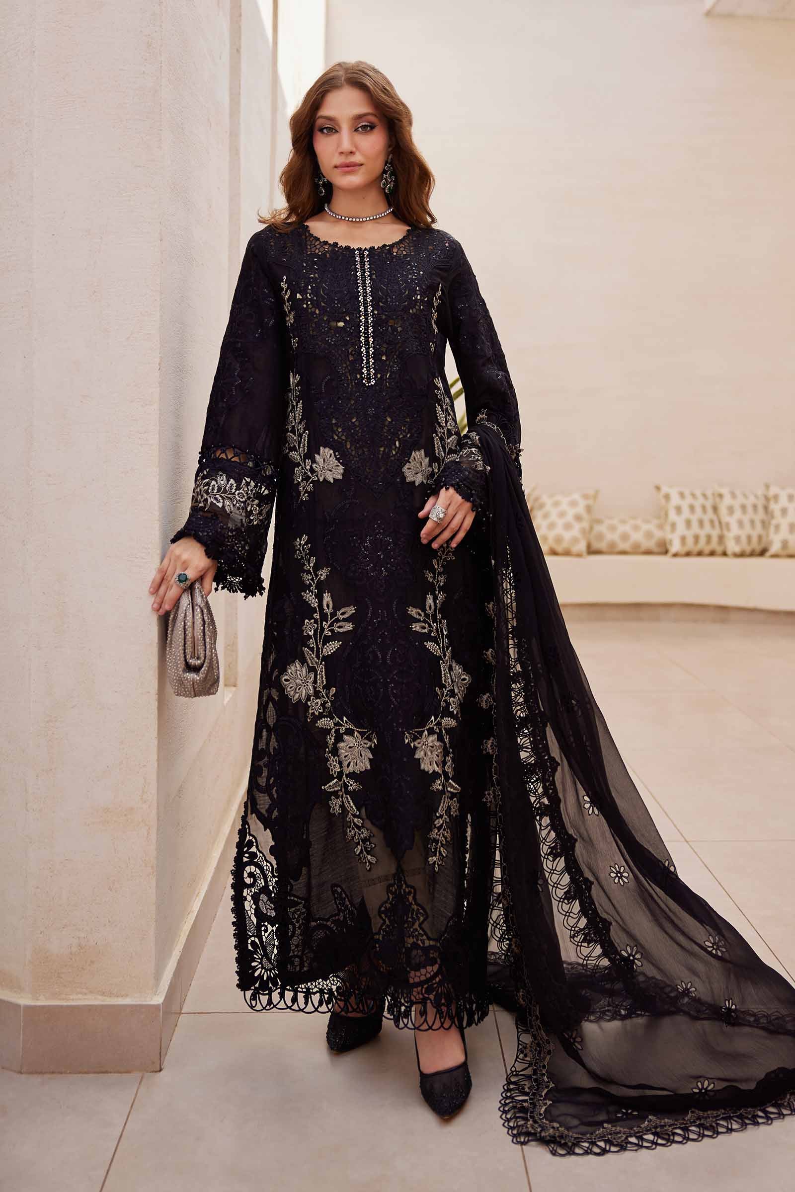 Video preview - 3 Piece Unstitched Embroidered Paper Cotton Suit | EID LAWN-25-03