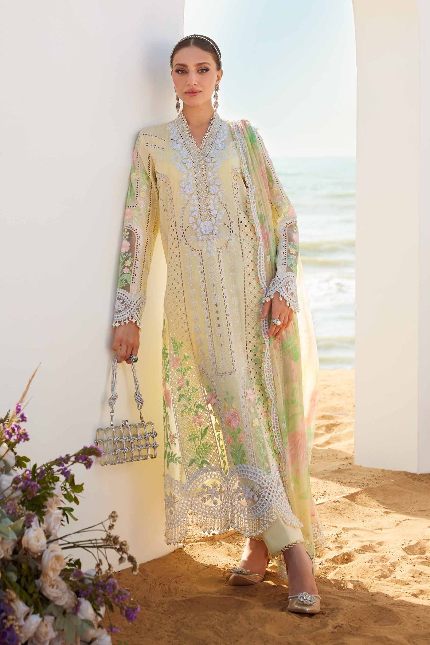 3 Piece Unstitched Embroidered Lawn Suit | EID LAWN-25-04