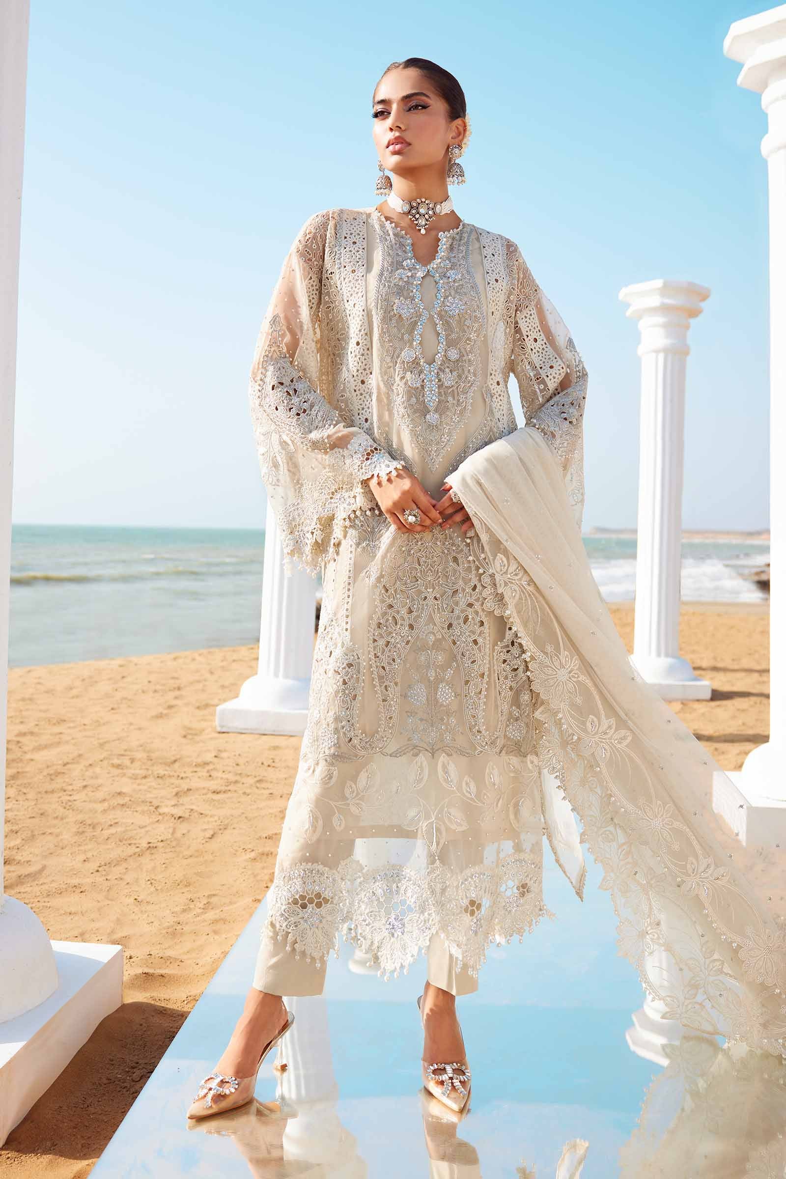 Video preview - 3 Piece Unstitched Embroidered Organza Suit | EID LAWN-25-09