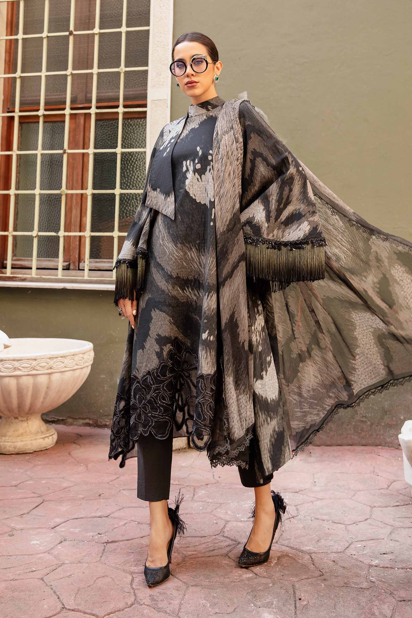 Video preview - 3 Piece Unstitched Printed Cambric Suit | MPT-2310-A