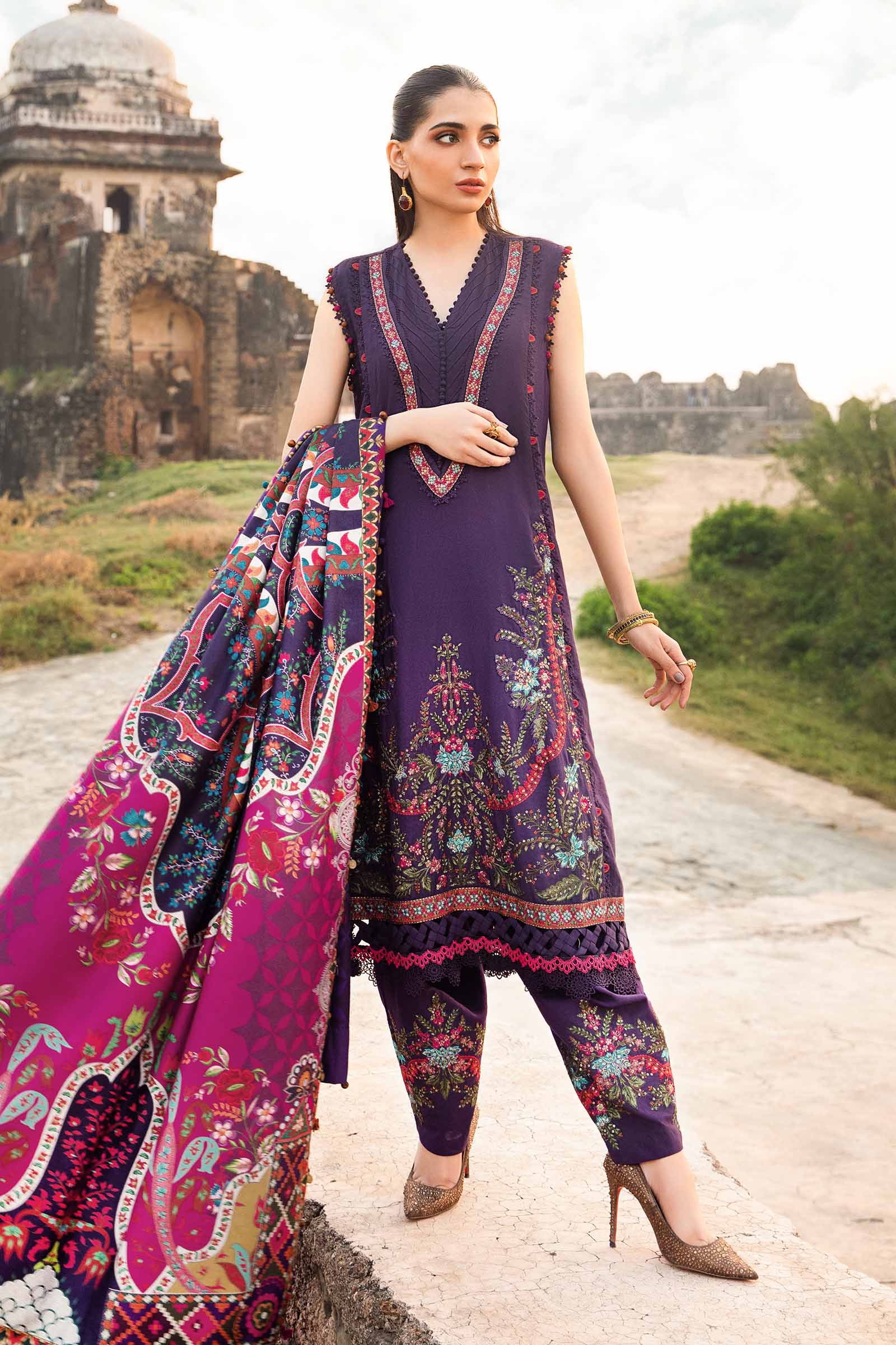 Video preview - 3 Piece Unstitched Printed Linen Suit | MPT-2402-A