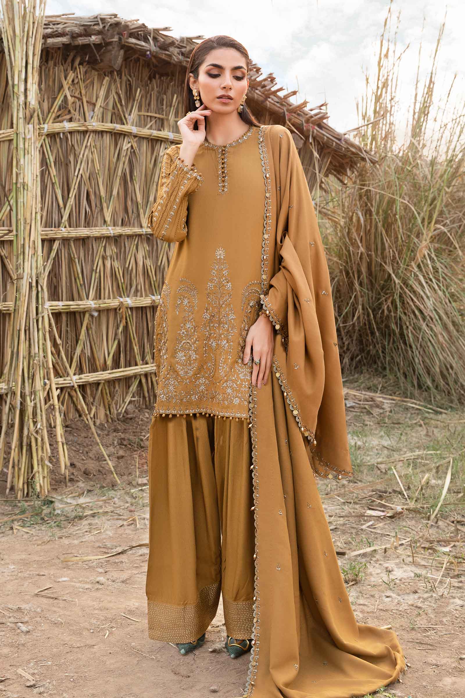 Video preview - 3 Piece Unstitched Printed Linen Suit | MPT-2403-A