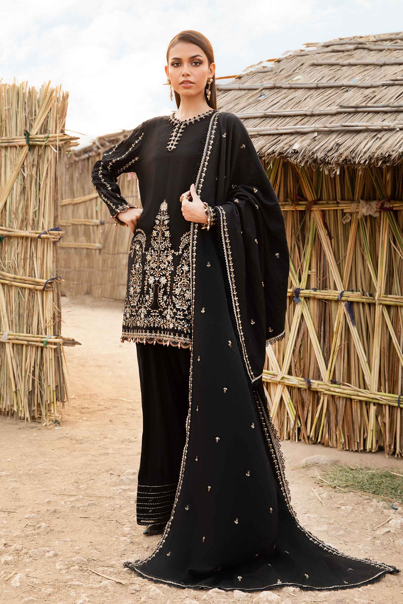 Video preview - 3 Piece Unstitched Printed Linen Suit | MPT-2403-B